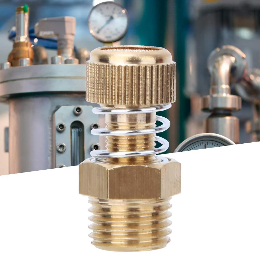 10 Pcs Threaded Pneumatic Silencer Brass BSPT Male Thread Solenoid Valve Muffler Muffler (1/4) 1/4 - Image 2