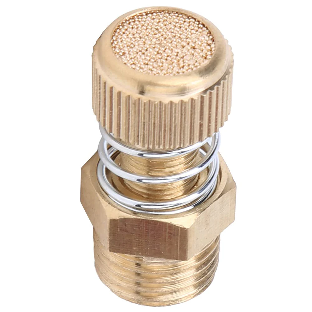 10 Pcs Threaded Pneumatic Silencer Brass BSPT Male Thread Solenoid Valve Muffler Muffler (1/4) 1/4 - Image 5