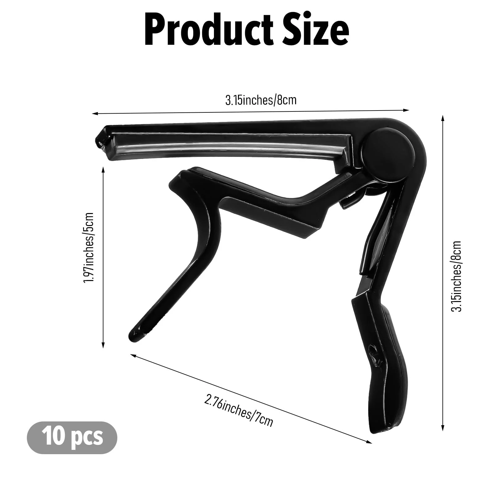 10 Pieces Guitar Clamp Capo Aluminum Metal Universal Electric Guitar Capo Clamp for Various Types Lightweight String Instrument - Image 2