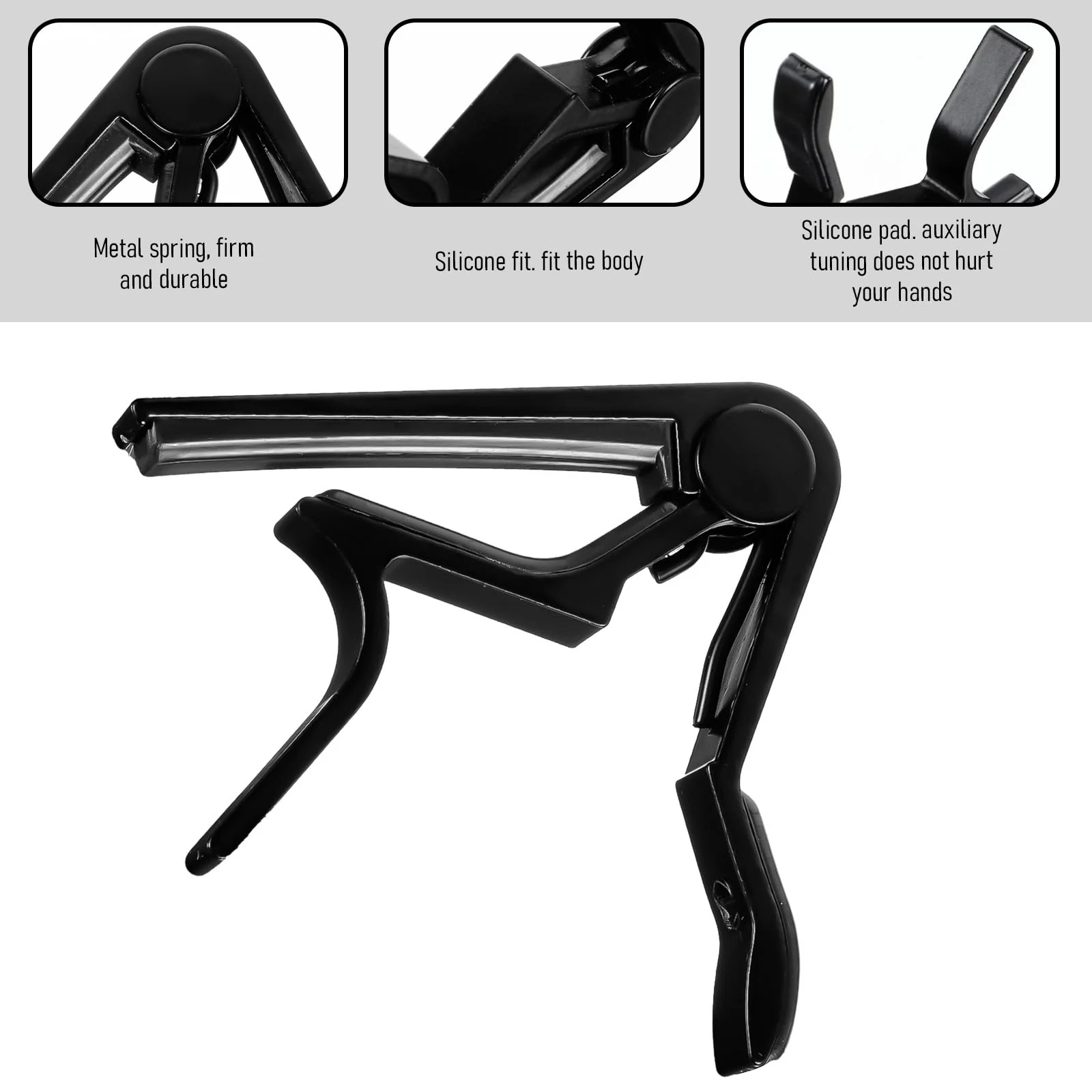 10 Pieces Guitar Clamp Capo Aluminum Metal Universal Electric Guitar Capo Clamp for Various Types Lightweight String Instrument - Image 4