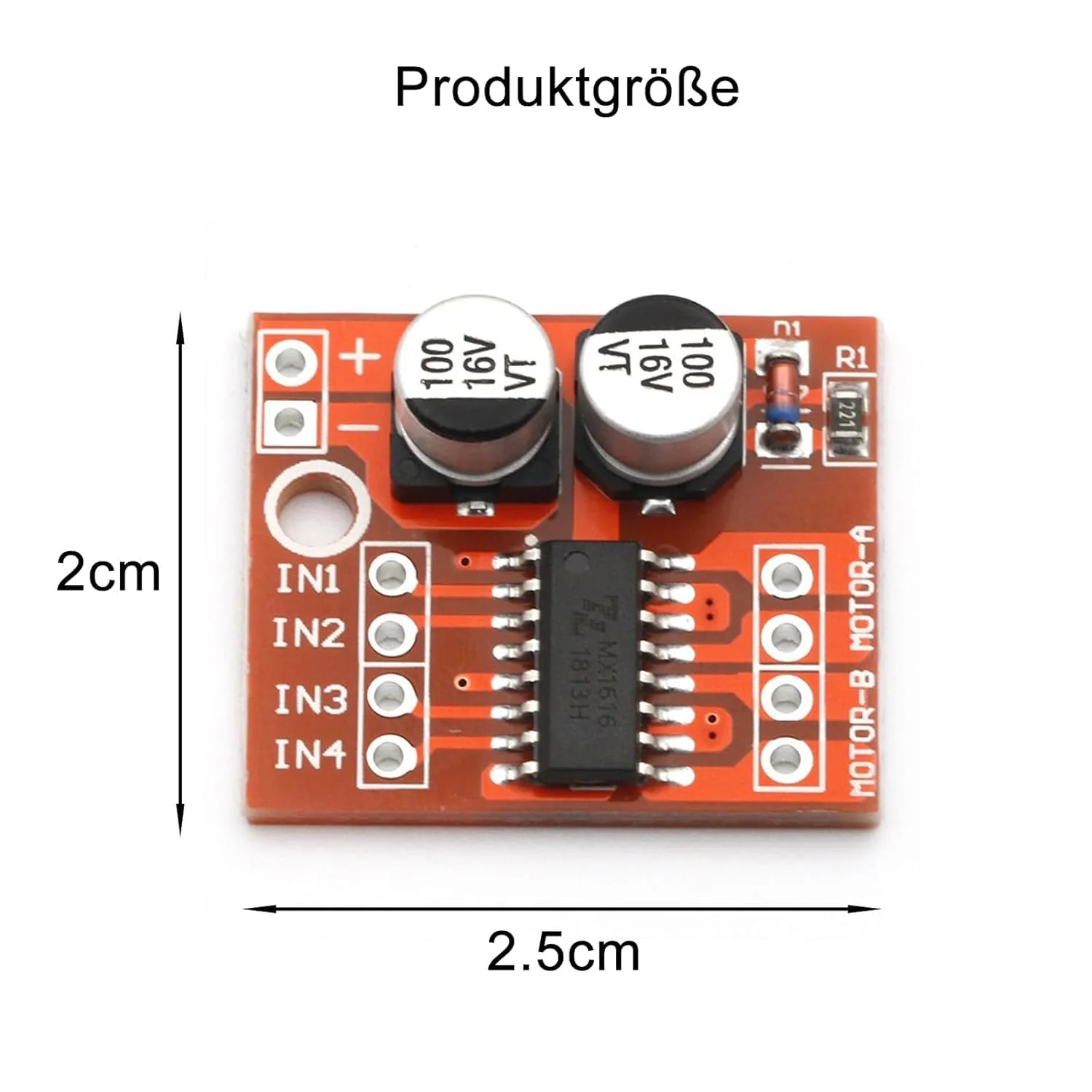 10 x 2-way DC motor drive board module mini L298N, 1.5A forward and reverse PWM speed control, dual H-bridge stepper motor, mini L298N - Image 2