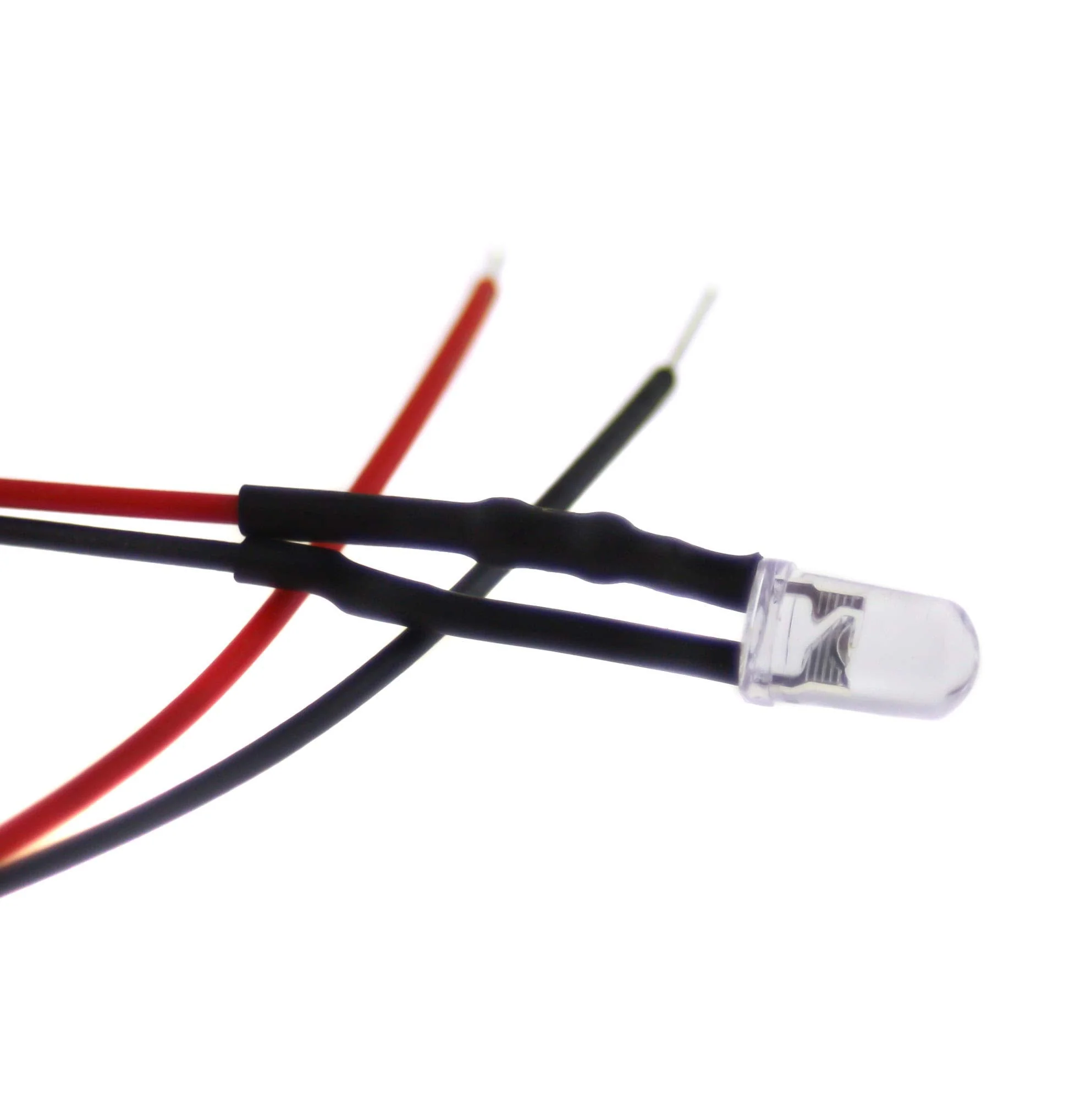 10 x 5 mm LED, 5 V, red, with 20 cm connection cable and integrated series resistor - Image 2