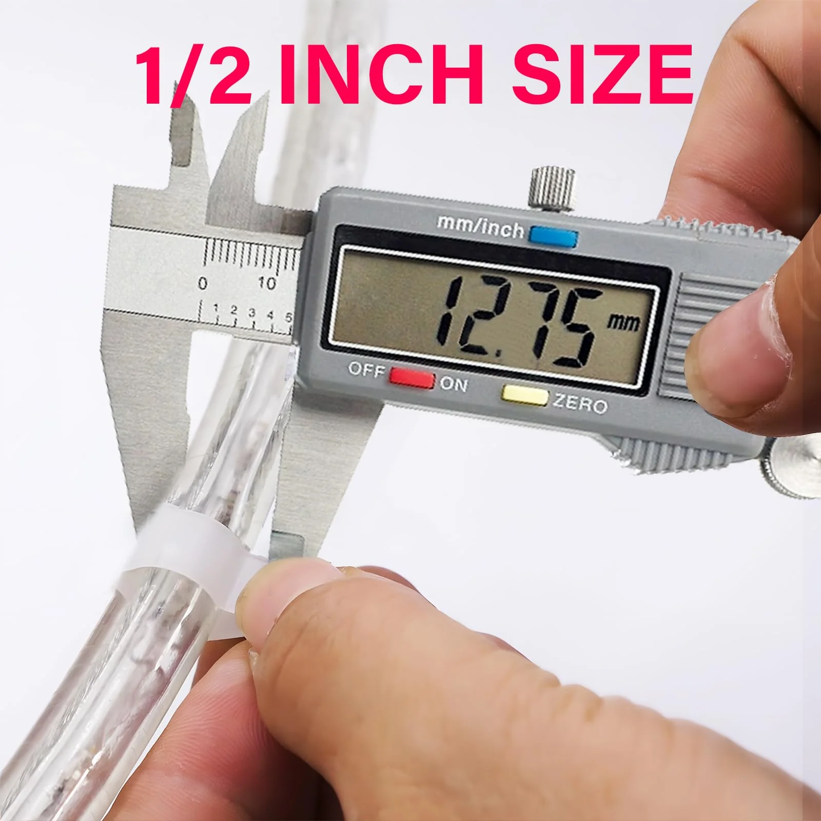 100 Pack 1/2 Inch Rope Light Clips with Stainless Steel Screws, P-Style Rope Light Mounting Clips, Outdoor Cable Clips for Christmas Parties Wedding 100 Pack 1/2 inch - Image 2