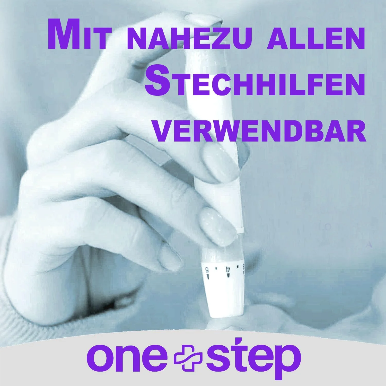 100 x One+Step Universal Lancets for All Standard Lancing Aids I Special Cut and Ultra Fine 30 G Needle for Virtually Painless Blood Removal I Sterile Blood Lancet I Ideal for Diabetics - Image 3
