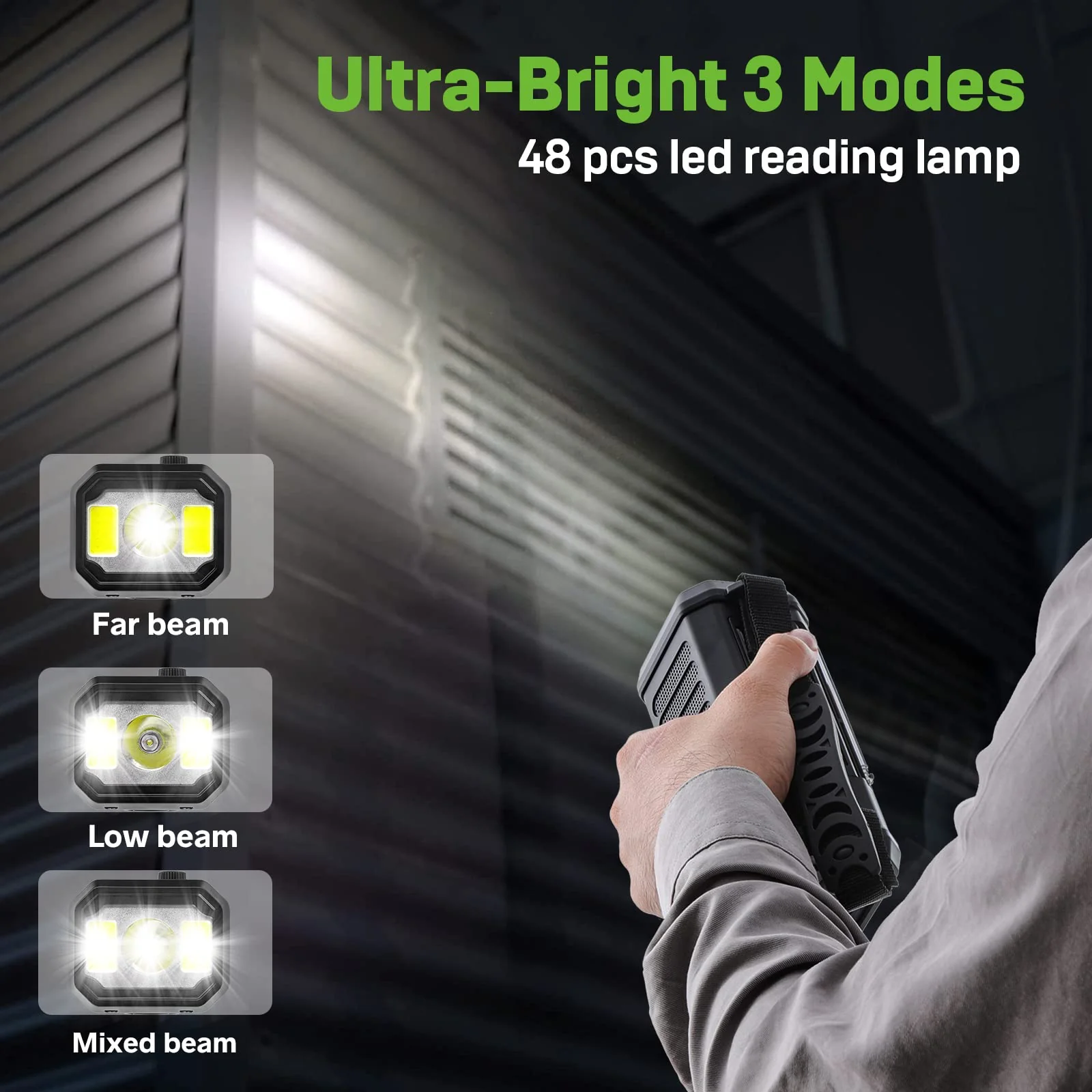 10000mAh Solar Radio, Crank Radio, Emergency Radio, NOAA/AM/FM Weather Radio, USB Type-C Charging,Dynamo Radio,Polymer Battery,Torch & LED Reading Light, SOS Alarm,Compass for Camping black - Image 6