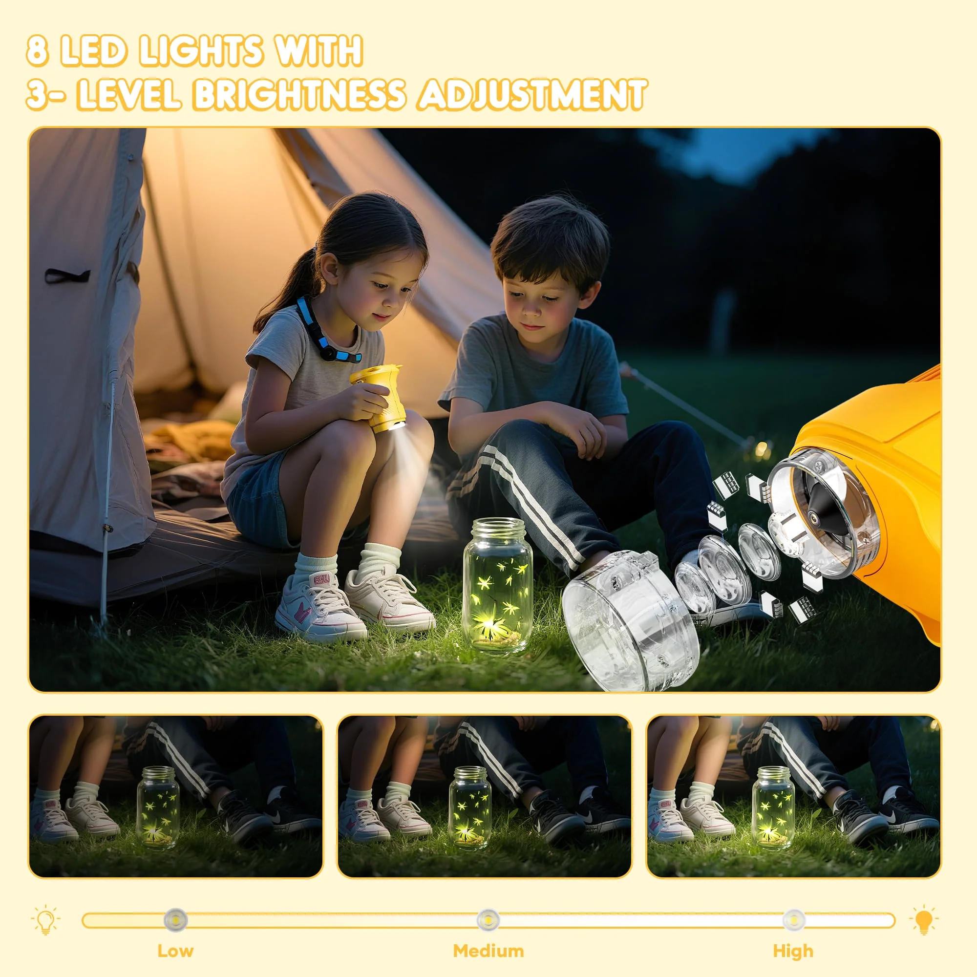 1000X Handheld Digital Microscope for Kids : Wonderquest Microscope with 2.0" IPS Screen, STEM Toys for Ages 3-6 8-13 Girls Boys Child, Portable Edu Gift Age 4-6 8-12 Children Students Yellow - Image 4