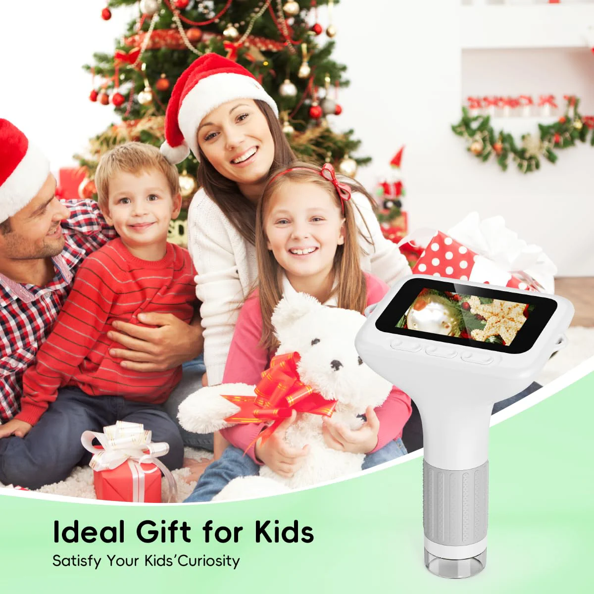 1000X Handheld Microscope for Kids, 3'' Digital Kids Microscope with Adjustable Light, Easter Pocket Portable Micro Scope, Stem Toys for Ages 5-7 8-12 Teen Boys and Girls Educational Gifts, White 3-inch - Image 6