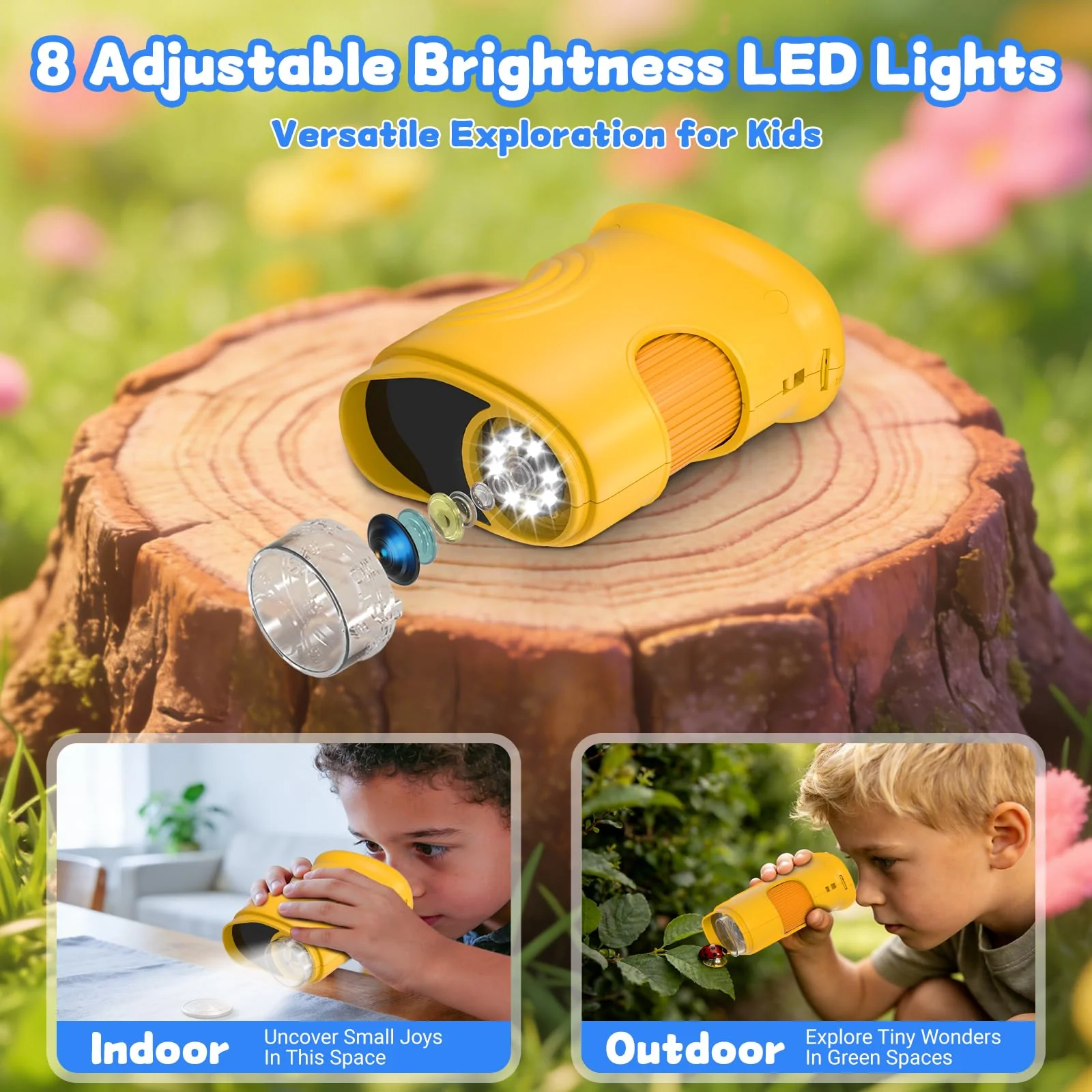1000X Handheld Microscope for Kids: Pocket Digital Microscope with 1080P&2.0''IPS Screen&Photo/Video - Portable Edu Science Kits for Girls Boys - STEM Toys Birthday Gifts Ages 3-6 6-12(Orange) Orange - Image 6
