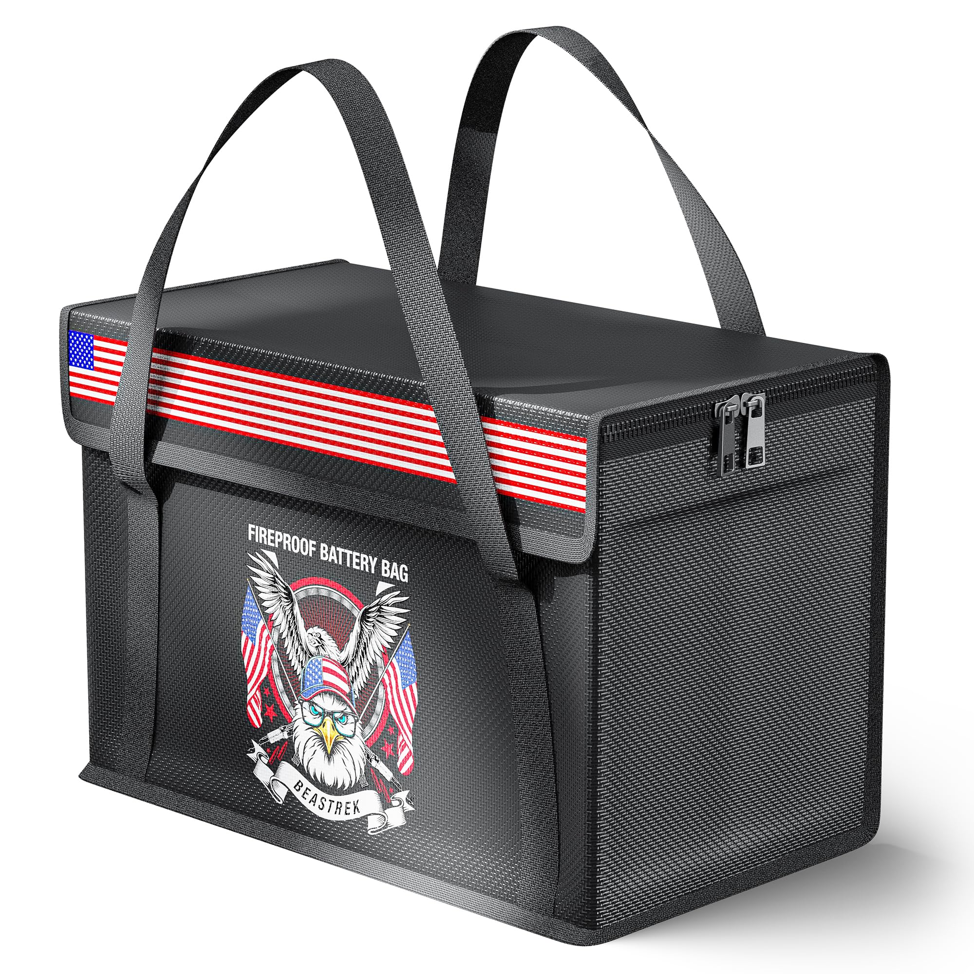 100AH LiFePO4 Lithium Battery Fireproof Bag,Large Capacity Explosion-proof Lipo Battery Safe Bag for Charging and Storage,Compatible with LiTime and LiPULS(14 * 9.4 * 7.8in) 14*9.4*7.8in