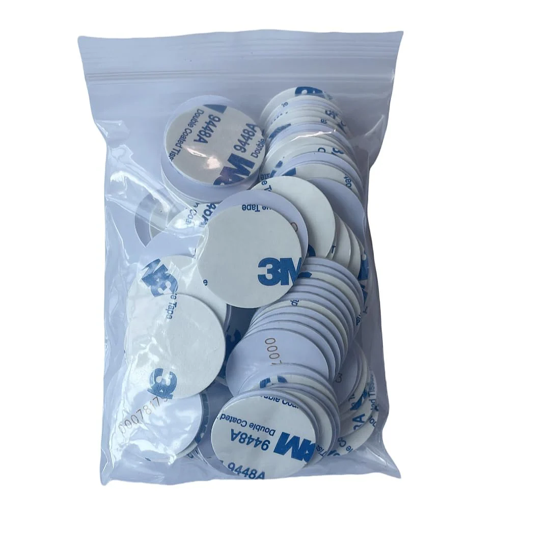 100pcs Ф25mm 125KHz sticker coin EM4100 RFID Induction Round tag card Waterproof - Image 4