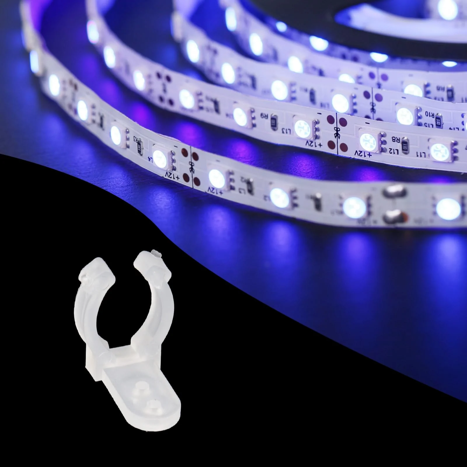 100Pcs 1/2 Inch LED Rope Light Clips Holder Cable Clips with Screws for Hanging Christmas Light String Lights Outdoor Wedding Patio LED Light Wall Mount 1/2 Inch(12mm) Transparent - Image 4