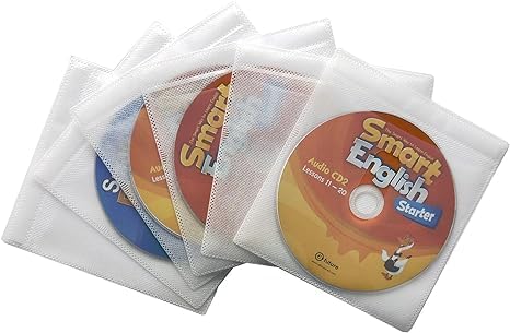 100PCS CD Storage Cases, Standard Two-Sided Clear CD Sleeve case with Drop-Proof Closure white - Image 2