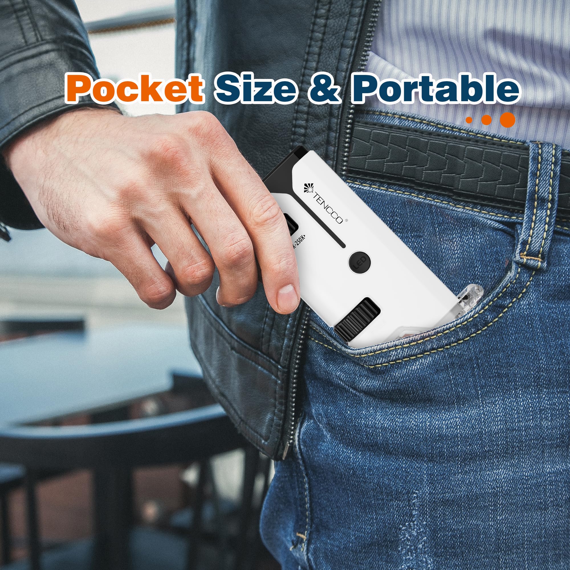 100x-250x Mini Pocket Microscope for Kids Adults, Protable Handheld Microscope with 5 Microscope Slides, Phone Adapter, Miniscope Portable Microscope Kit for Kids Adults Science Lab Education,White White - Image 5