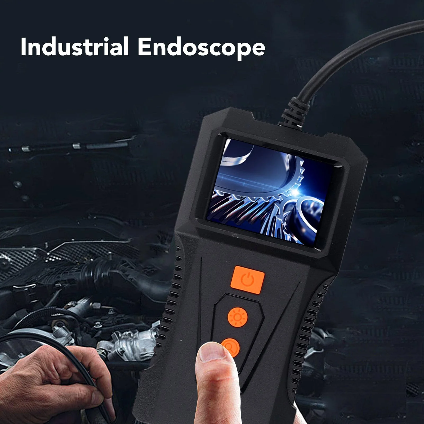 1080p Endoscope Camera with Light, IP67 Waterproof Dual Lens Endoscope Camera, 1080P HD Industrial Inspection Camera, with 8 Adjustable LEDs, 180° Rotatable Tube Camera, for Automotive, Gadgets for - Image 6