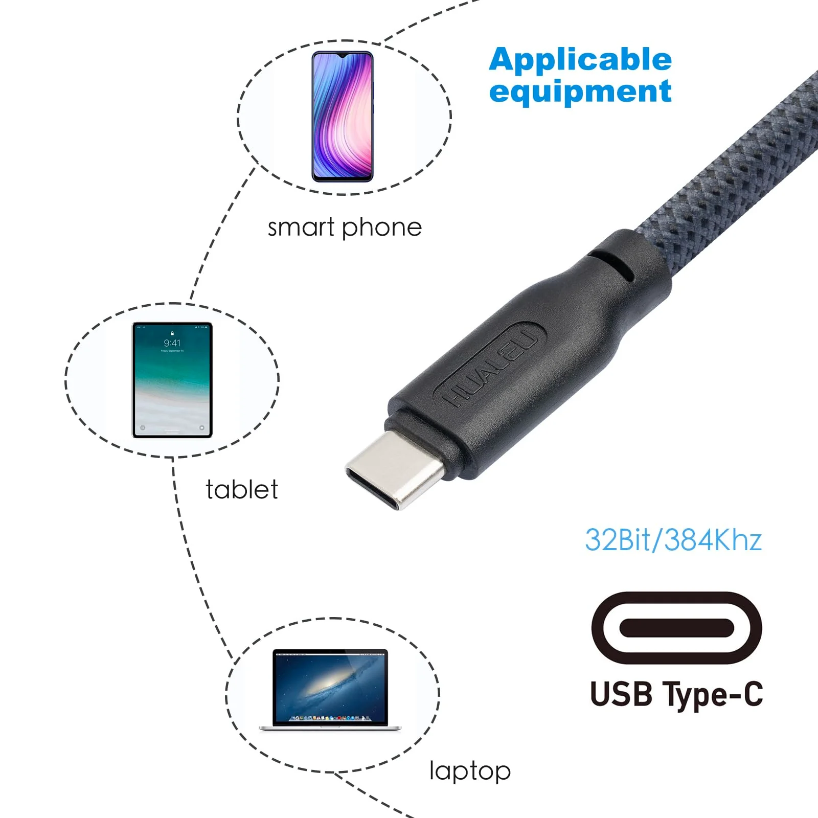 10FT USB C to Dual XLR Male Audio Cable - Hi-Fi 32Bit/384Khz USB C to XLR Audio Cable for Phone to Power Amplifier Connection High-end 10Feet - Image 4