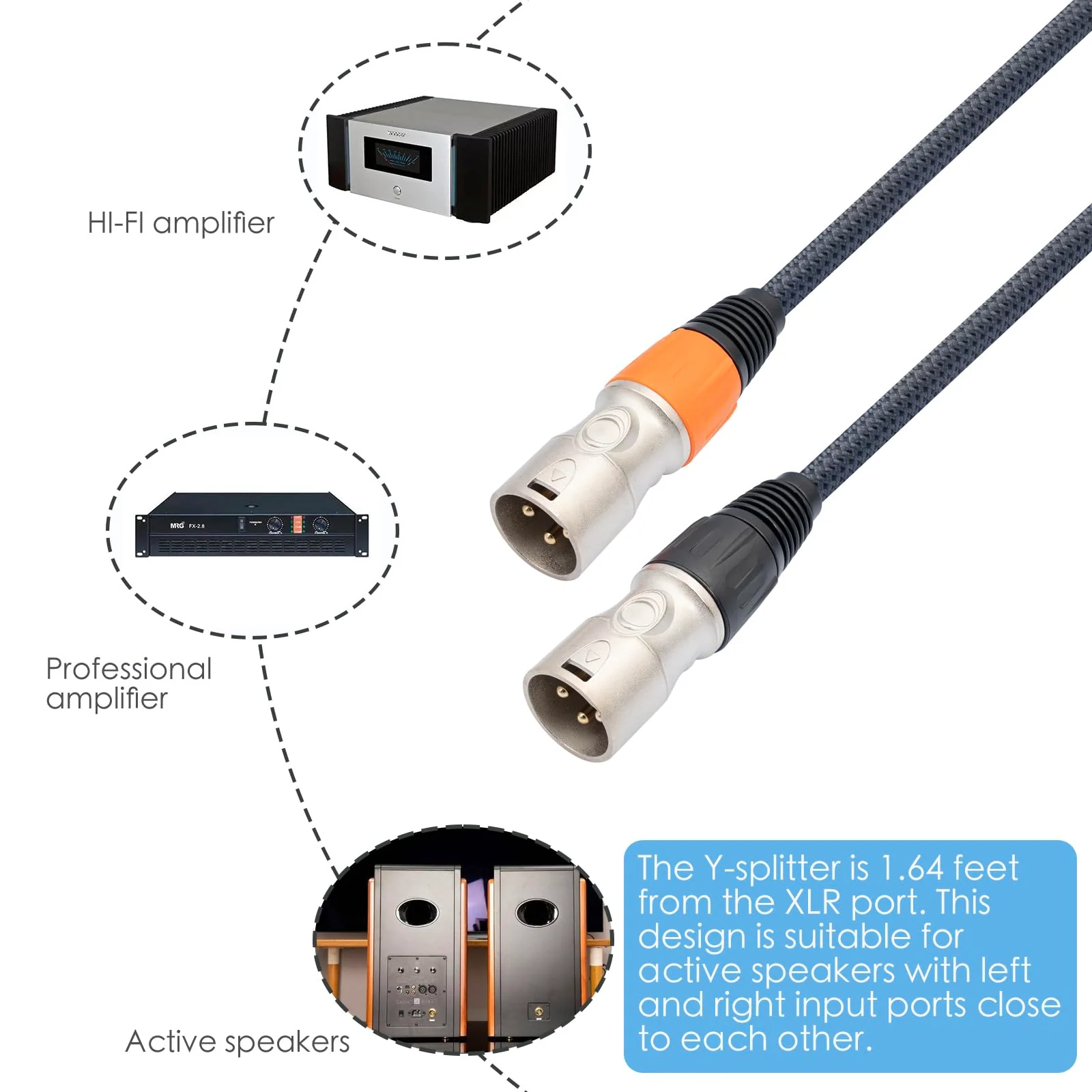 10FT USB C to Dual XLR Male Audio Cable - Hi-Fi 32Bit/384Khz USB C to XLR Audio Cable for Phone to Power Amplifier Connection High-end 10Feet - Image 5