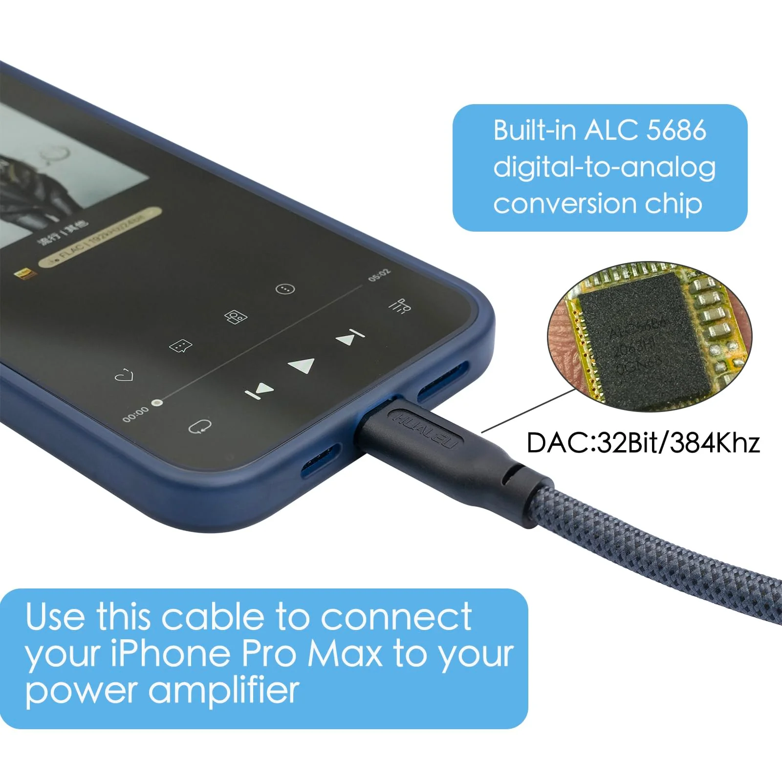 10FT USB C to Dual XLR Male Audio Cable - Hi-Fi 32Bit/384Khz USB C to XLR Audio Cable for Phone to Power Amplifier Connection High-end 10Feet - Image 8