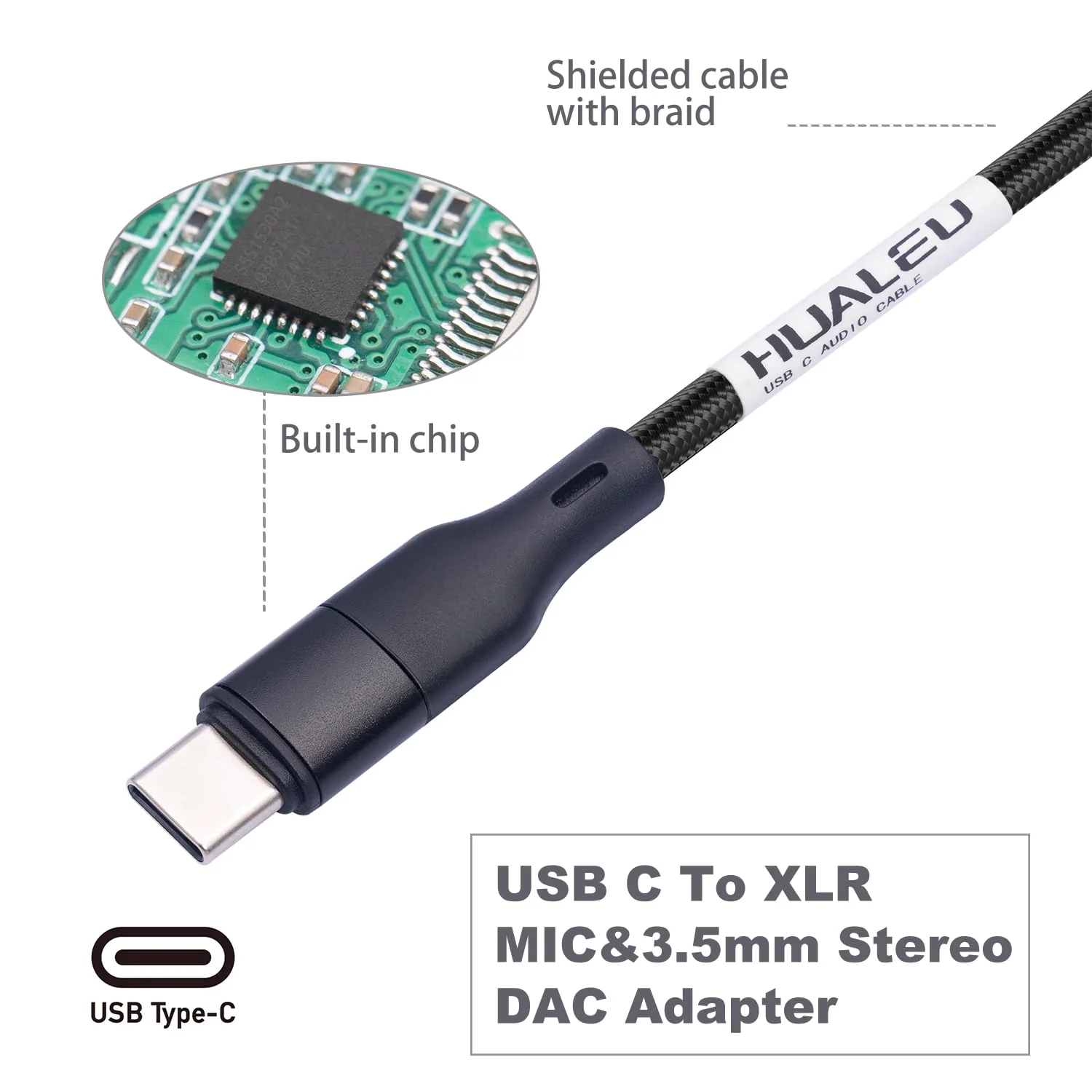 10FT USB C to XLR Female Microphone Cable & 3.5mm (1/8") Female Stereo Out Adapter,USB C to 3.5mm Headphone Cable&XLR Female Microphone Record Cable for iPhone 15 Garageband,Tablet,Laptop 10 feet - Image 7