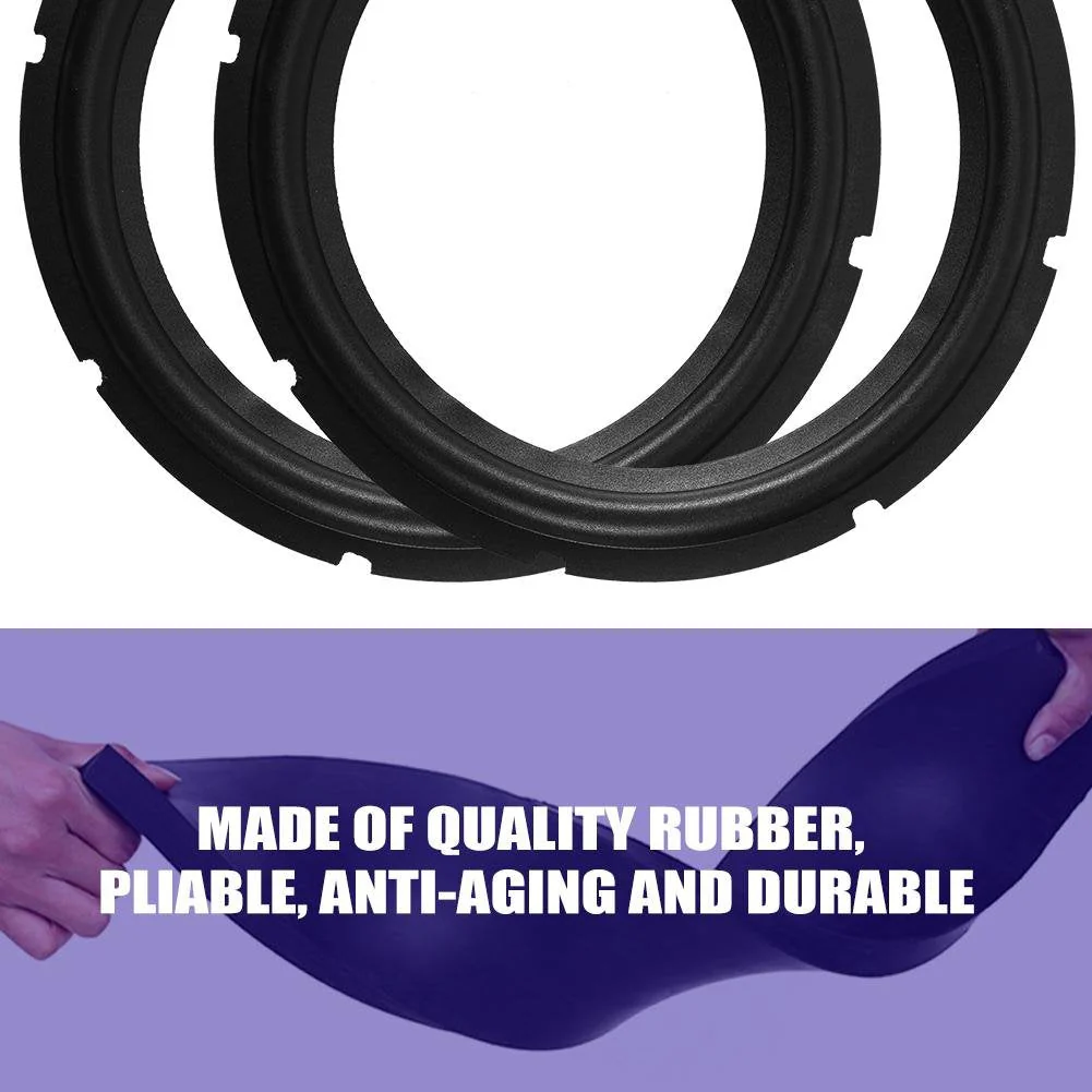 10inch Perforated Speaker Rubber Speaker Subwoofer Surround Rings Replacement Parts for Speaker Repair or DIY(2 pcs) 2 pcs - Image 2