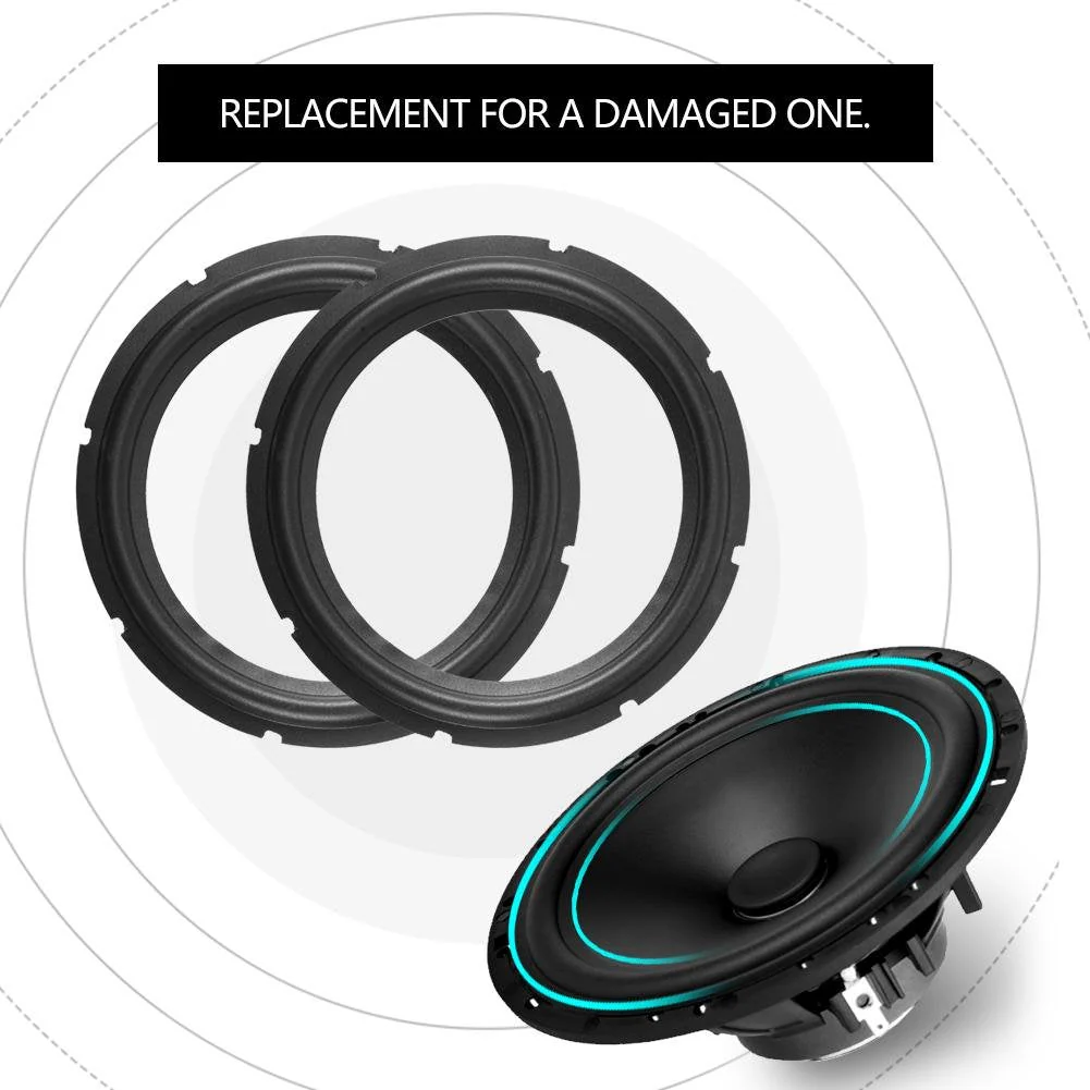 10inch Perforated Speaker Rubber Speaker Subwoofer Surround Rings Replacement Parts for Speaker Repair or DIY(2 pcs) 2 pcs - Image 5