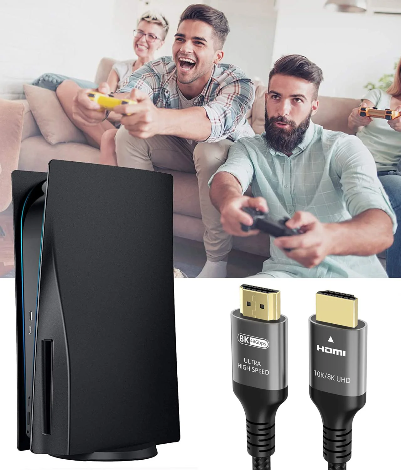 10K 8K 4K HDMI Cable 48Gbps 5 FT, Certified Ultra High Speed HDMI® Cable 4K 240Hz 144Hz 120Hz 8K60Hz 0.01ms HDR10+ eARC HDCP2.3 Netflix Roku TV PC Monitor Projector PS5 Xbox 5feet/1.5m - Image 6