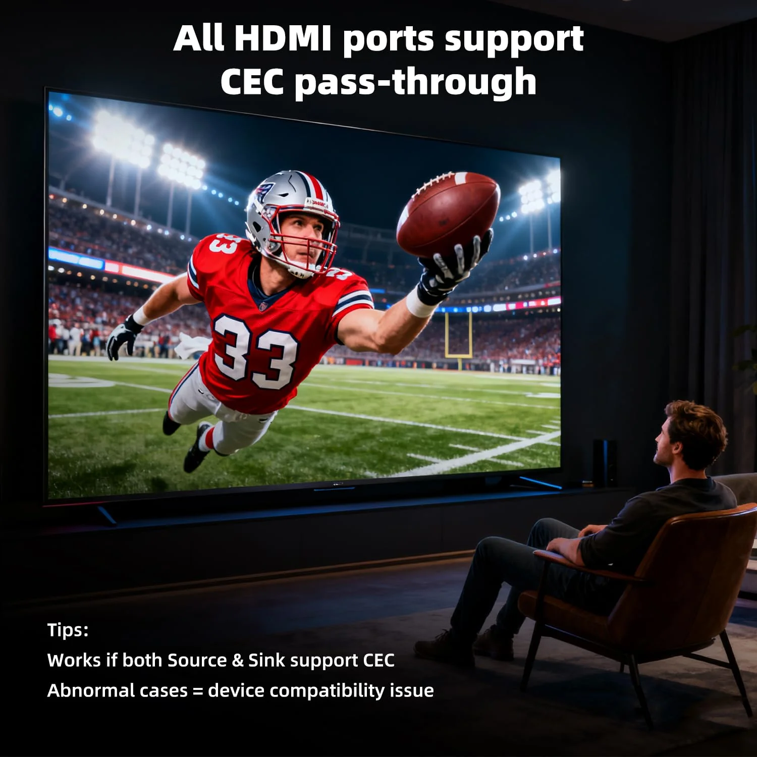 10K 8K HDMI Switch – 2 in 1 Out, Bi-Directional HDMI Splitter Switcher, 8K@60Hz, 4K@240Hz, Compatible with PS5, PS4, Xbox, Fire Stick, Apple TV, Projector - Image 8