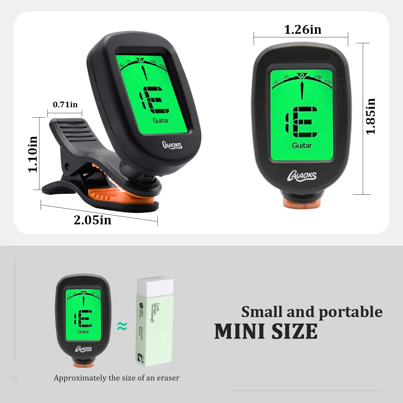 10Pack Guitar Tuner Clip on-Accurate Chromatic,Acoustic Guitar Bass Violin Ukulele Tuner GuitarTuner 10Pack - Image 5