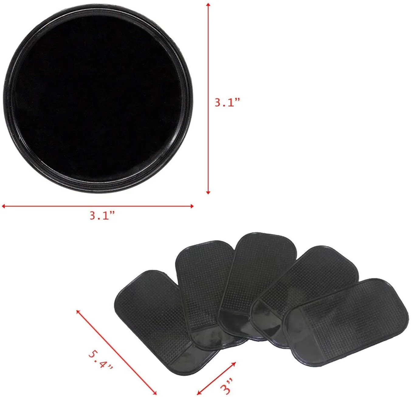 10pack Removable Silicone Sticky Anti-Slip Gel Pads Magic Gel Mat Stick to Car Dashboard Glass Mirrors Metal Tile Wall Kitchen Cell Phone Stand Recipe Holder Non-Slip Rug Pet Bowl Mat Pad - Image 2