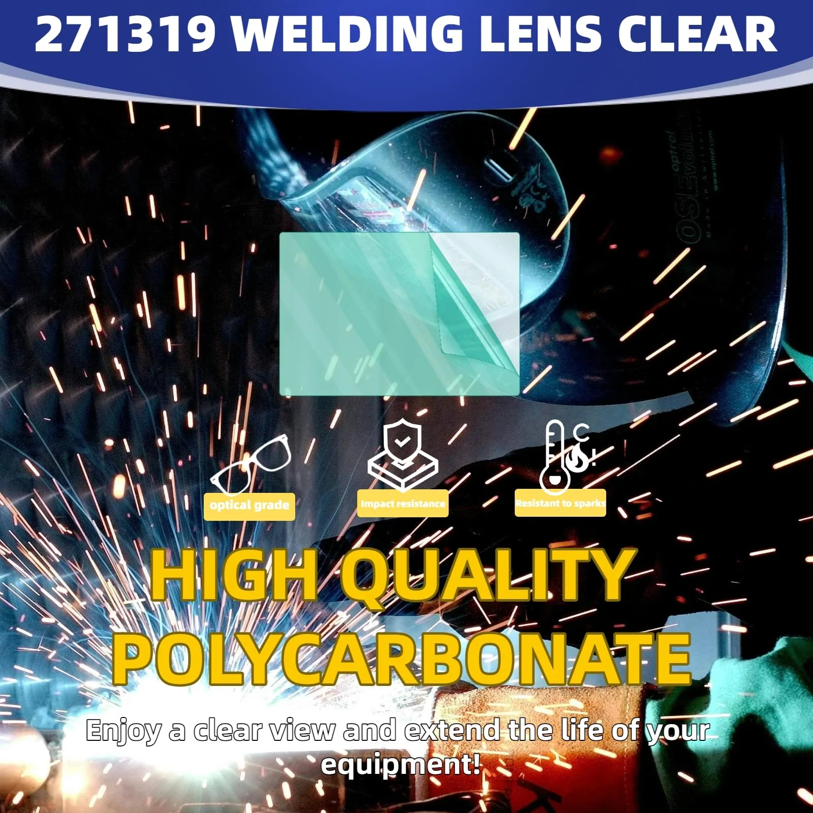 10pcs 271319 Helmet Clear Inside Cover Lens Compatible Digital Infinity Series Welding Helmet - Image 4