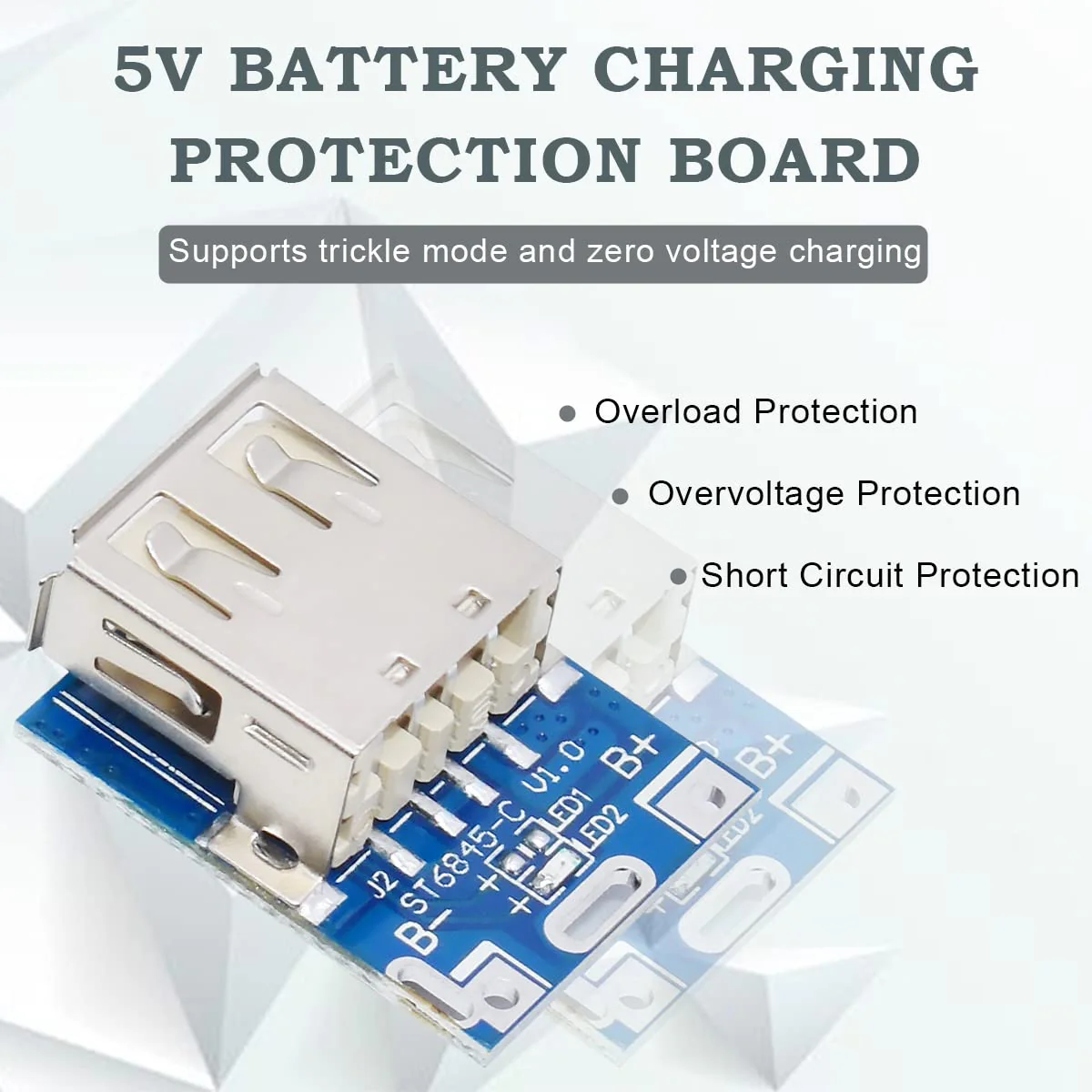 10Pcs 5V Step Up Board Lithium Battery Charging Protection Board Step Up Power Module 134N3P Charger Board LED Indicator for DIY Charger with 24AWG Cable - Image 5