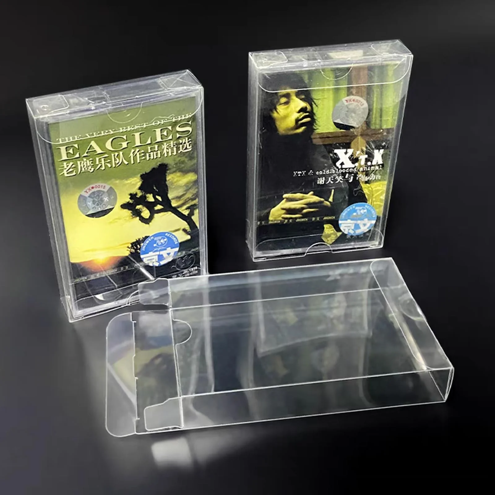 10PCS Clear Dust-Proof Resealable Protective Outer PET Display Sleeves for Cassette Tape - Image 2