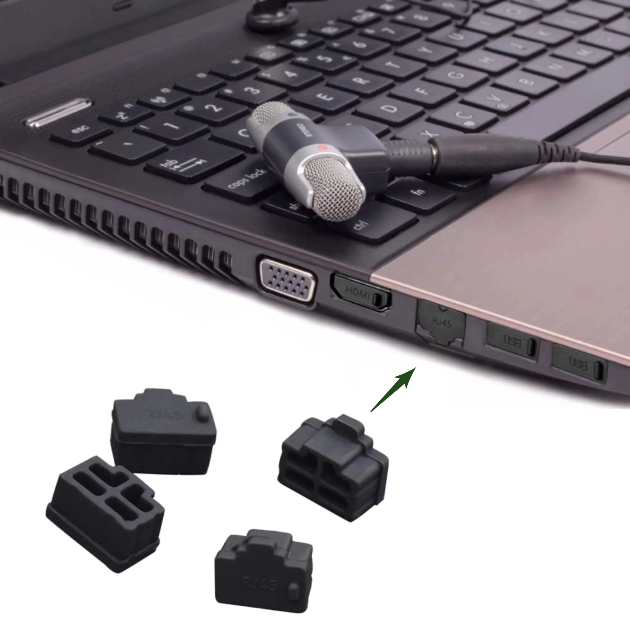 10Pcs Ethernet Dust Cover, RJ45 Anti-Dust Silicone Plugs Protector Stopper Cap for Female Port Protector/Blocker, Port Protector for Switch, Router, Media Converters - Image 3