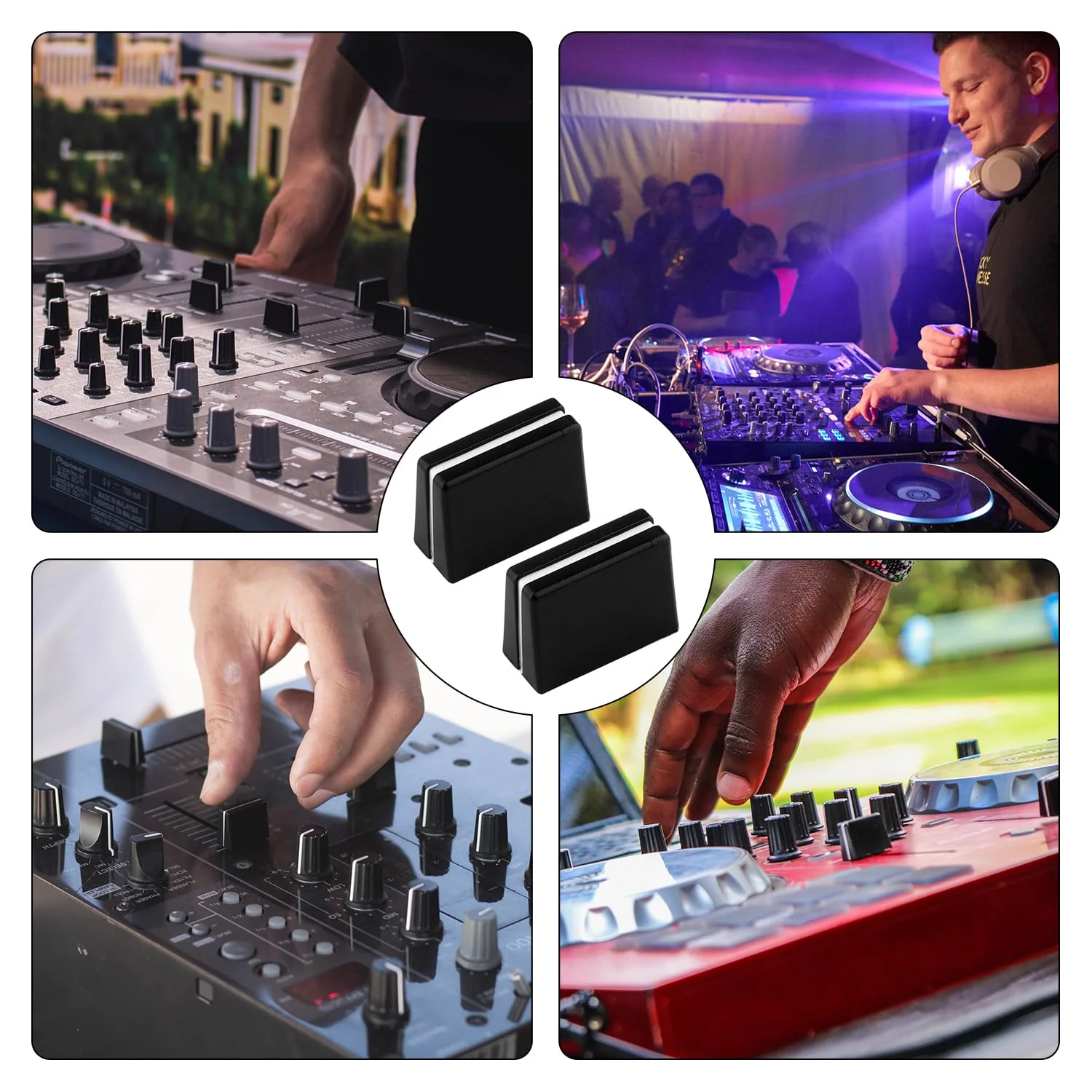 10pcs Fader Caps, Fader Caps Mixer Slider Fader Knobs for Pioneer DJM350, 400, 500, 700, 750, 800, 850, 900NEXUS, 900SRT, 900NXS2, 2000, 2000nexus Easy to Install (Black) - Image 7