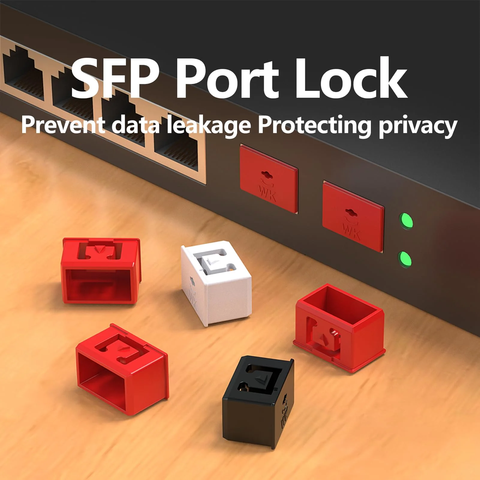 10Pcs SFP Port Lock with 1 Keys,Switch Port Lock/Fiber Port Security Plug,SFP Dust Cap to Prevent Unauthorized Access,Suitable for Data Centers, Server Room,Desktops,Laptops,etc. (Black) Black - Image 4