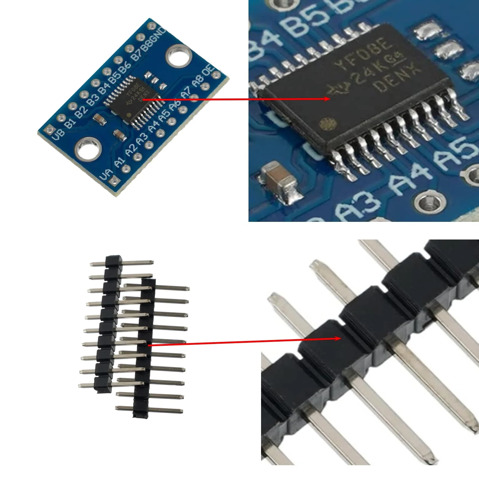 10PCS TXS0108E High Speed Full Duplex Switch 8-Way 8-Channel Logic Level Conversion Module Applied for IIC/SPI Serial Port Devices - Image 3