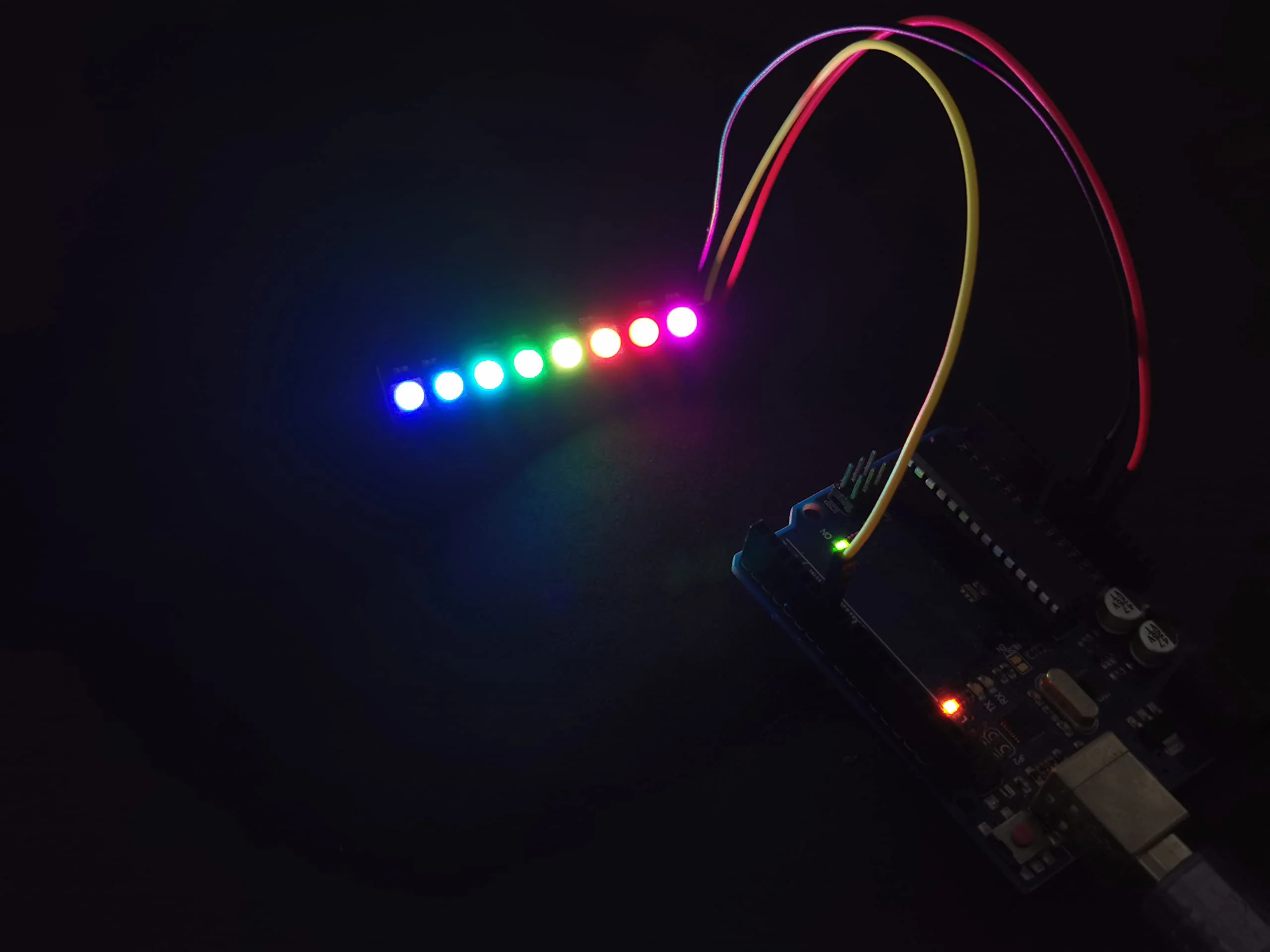 10PCS WS2812 RGB LED Stick Ring 8 X 5050 WS2812B 8 Bits Individual addressable LED Lamp Light with Integrated Drivers for Arduino Raspberry Pi Mirco:bit ESP32 for Decorative Lighting - Image 3