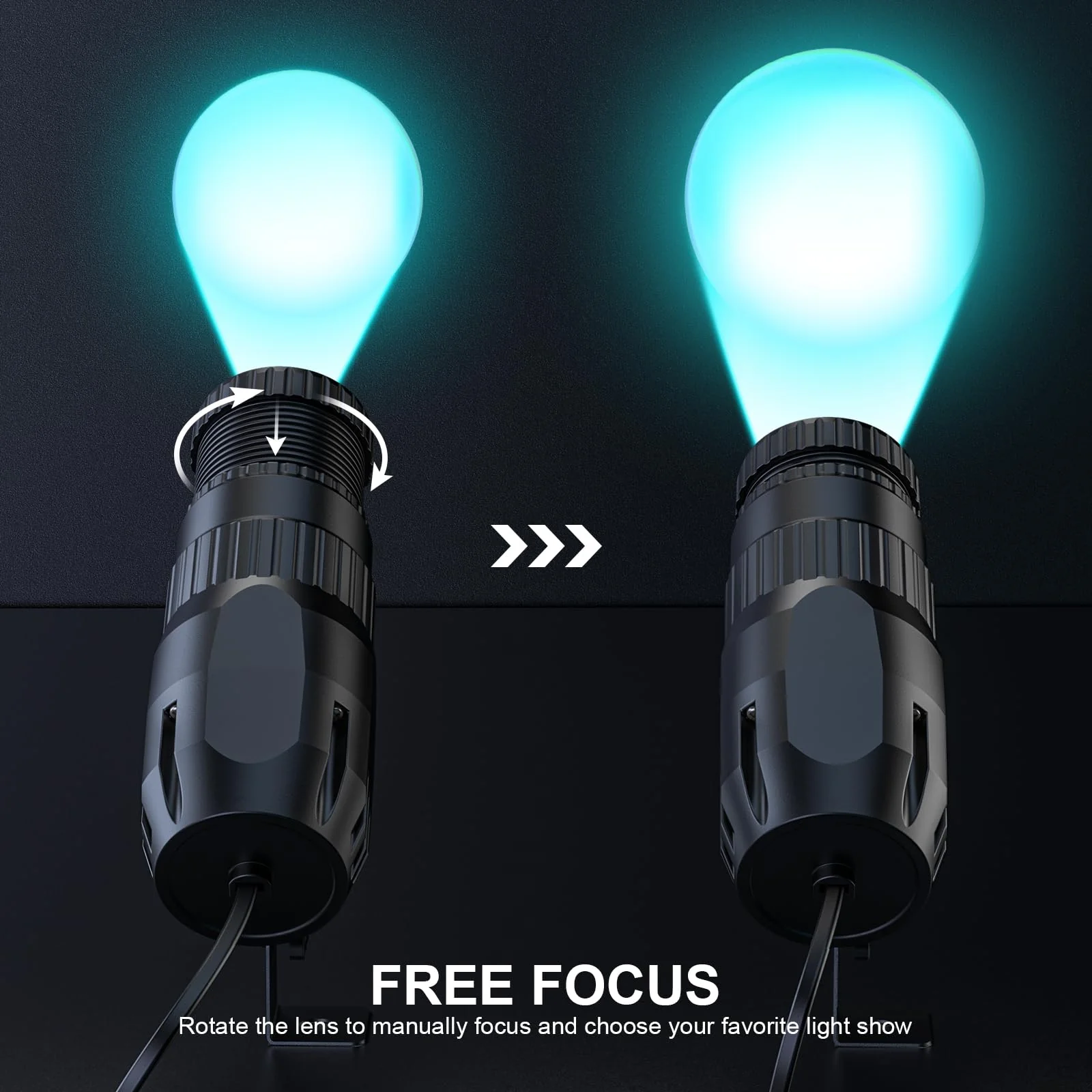 10W RGBW 4 in 1 Mini Pinspot Lights Wireless Control Spotlight Super Bright Beam Pin Spot Light Disco Ball Lights Jump Gradual Breathe Modes for Disco Party Club Wedding Theater(Black, 2) Black - Image 2