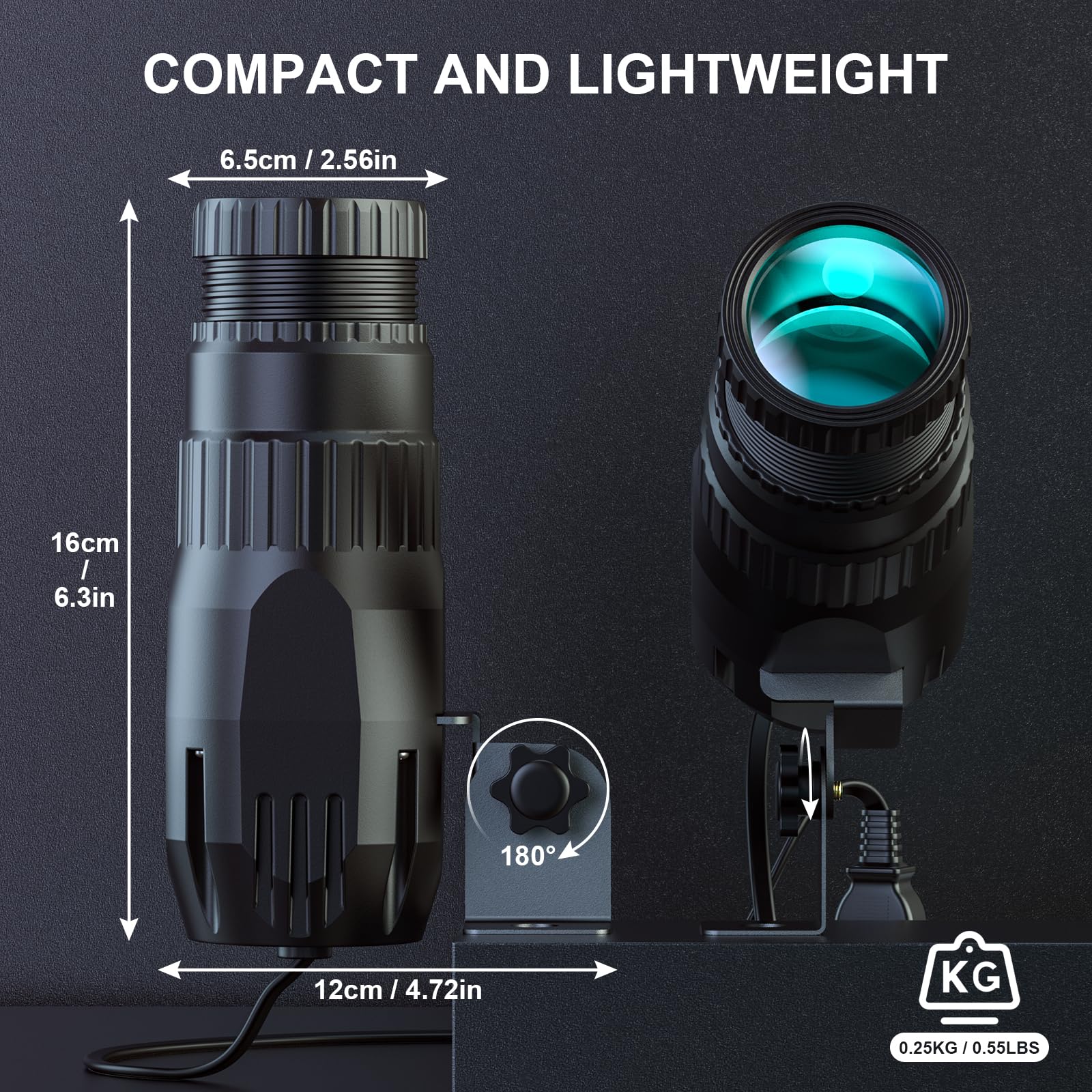 10W RGBW 4 in 1 Mini Pinspot Lights Wireless Control Spotlight Super Bright Beam Pin Spot Light Disco Ball Lights Jump Gradual Breathe Modes for Disco Party Club Wedding Theater(Black, 2) Black - Image 6