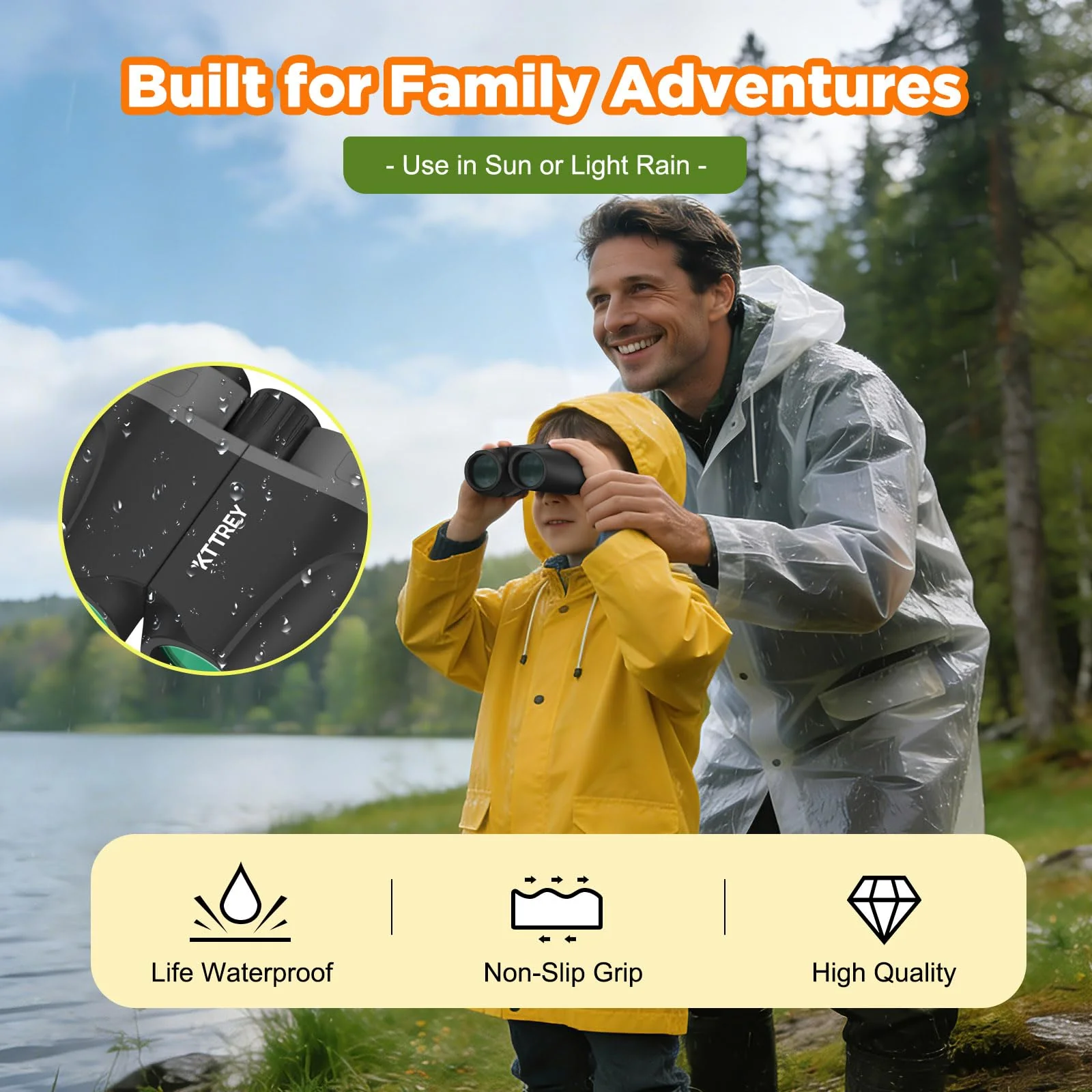 10x25 Compact Binoculars for Adults & Kids - High Power Mini Binoculars with BAK4 Prism & FMC Coating for Bird Watching, Hiking, Cruise Travel - Includes Carrying Case & Neck Strap - Image 6