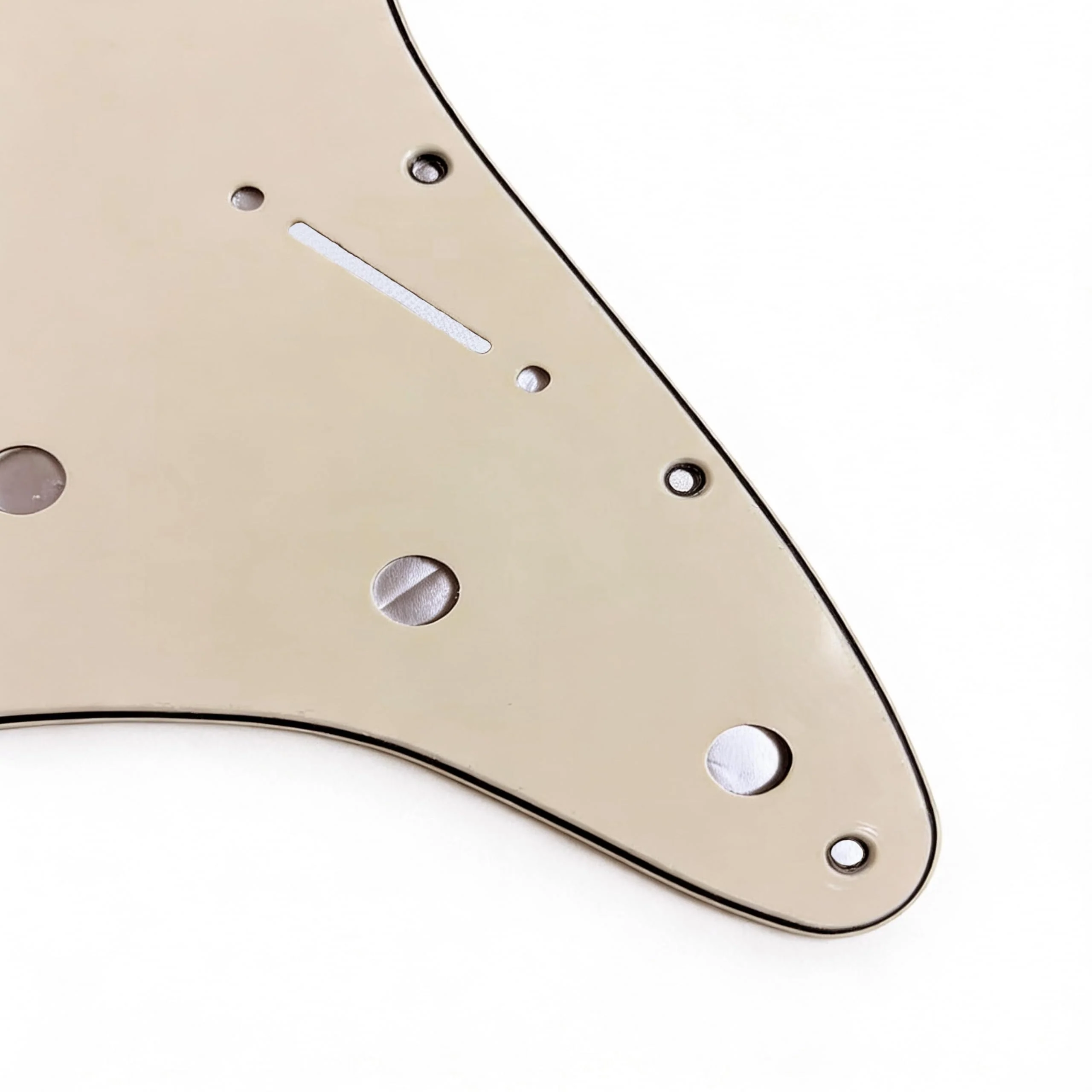 11 Hole SSS Strat Electric Guitar Pickguard for Fender USA/Mexican Made Standard Stratocaster Modern Style Guitar Parts (Beige-1, 3 Ply) Beige-1 - Image 2
