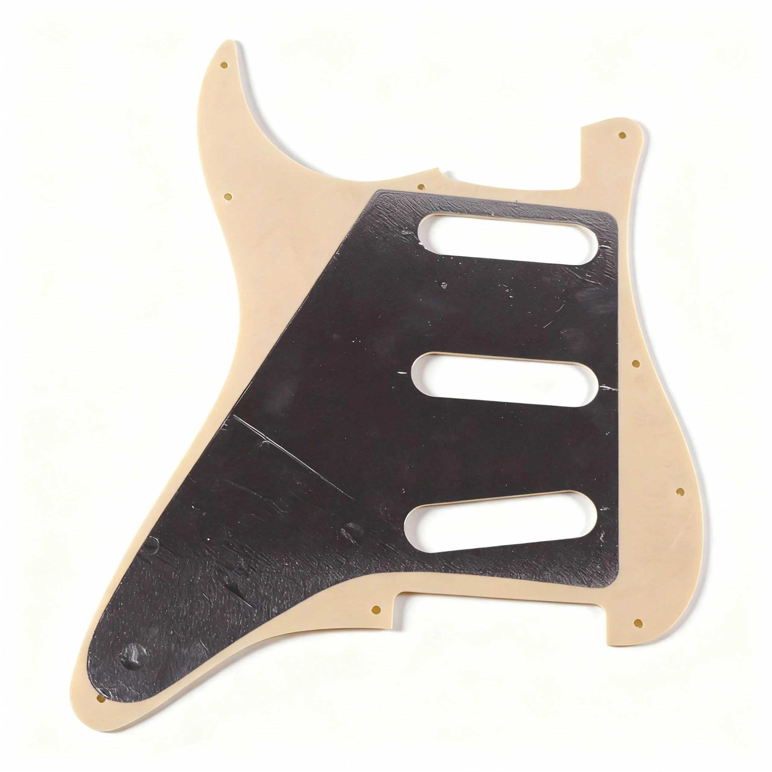 11 Hole SSS Strat Electric Guitar Pickguard for Fender USA/Mexican Made Standard Stratocaster Modern Style Guitar Parts (Beige-1, 3 Ply) Beige-1 - Image 3