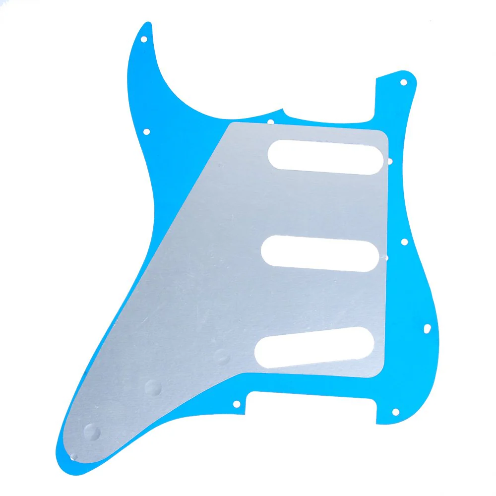 11 Hole ST/Strat Style Pickguard SSS Pick Guard for USA/Mexico Stratocaster/Strat Modern Style Guitar Parts, 3 Ply with Screws (Gold Mirror) Gold Mirror - Image 2