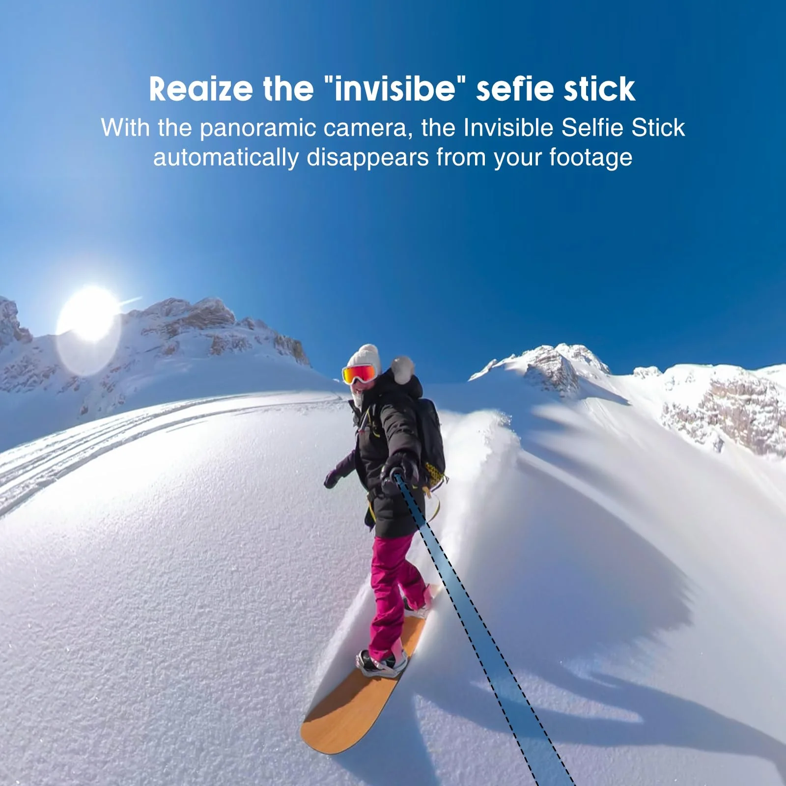 118"/3.0m Invisible Selfie Stick Carbon Fiber, 9.8ft Extended Super Long Pole Compatible with Insta360 X4 X3 ONE X2, ONE R, ONE X, ONE GO 3S 3 2 Action 360 Camera (17 to 118") - Image 3