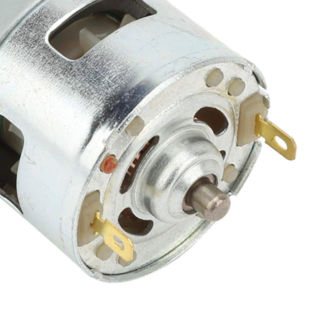 12-30 V Micro Motor Set 775 High-Performance Large Torsion Electric Motor Ball Bearing Shaft with Fan, Chuck, Wrench and Shaft Sleeve - Image 7