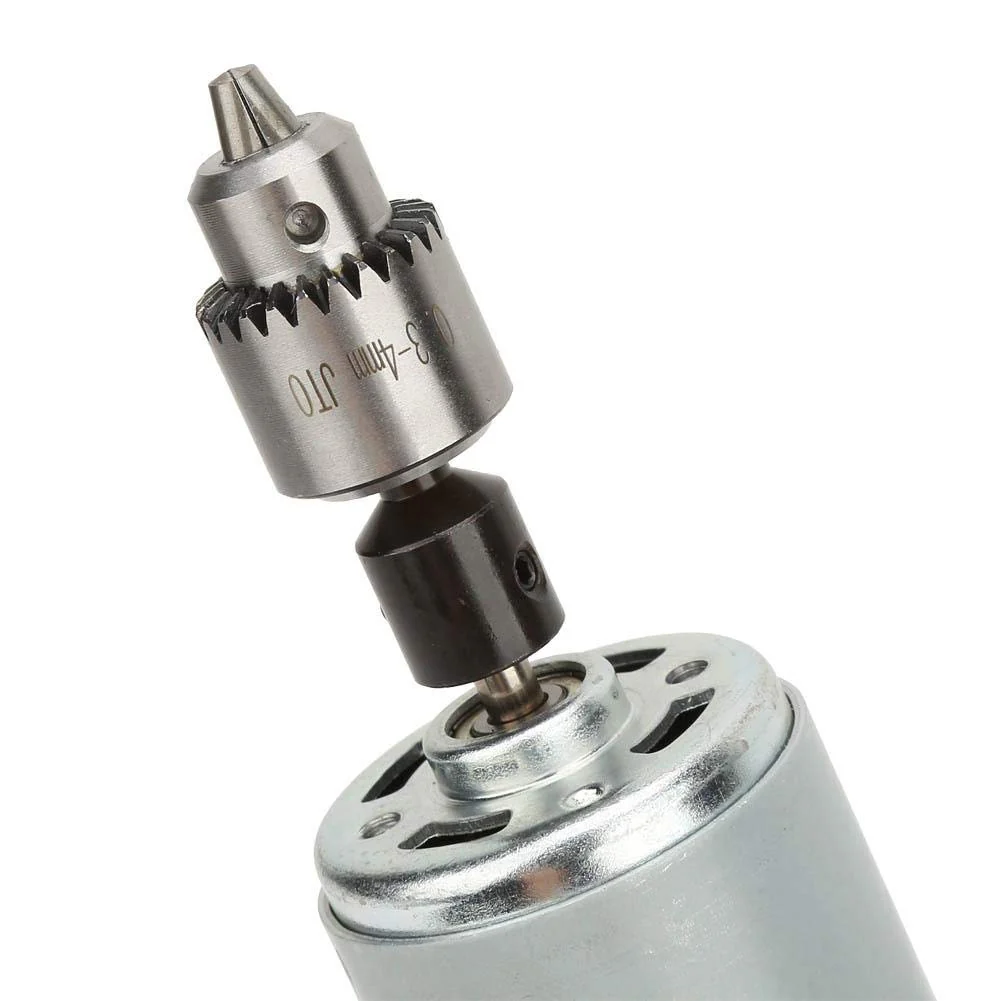 12-30 V Micro Motor Set 775 High-Performance Large Torsion Electric Motor Ball Bearing Shaft with Fan, Chuck, Wrench and Shaft Sleeve - Image 8