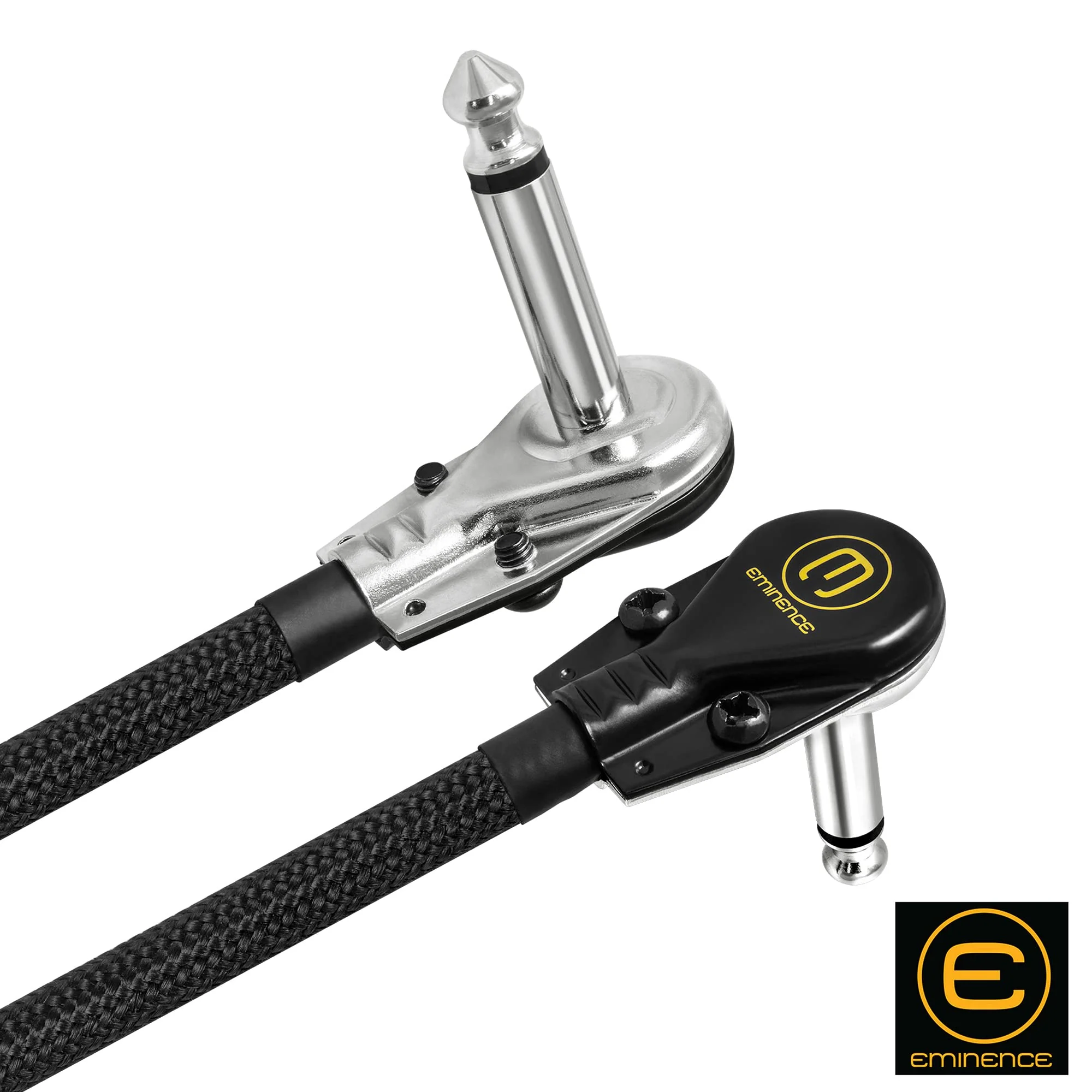 12 Inch x4 + 3 Foot x2 - Audioblast HQ-1 Braid (Black) - Flexible - Dual Shielded (100%) - Instrument Effects Pedal Patch Cable w/Low-Profile, R/A Pancake TS (6.35mm) Plugs & Dual Staggered Boots - Image 7
