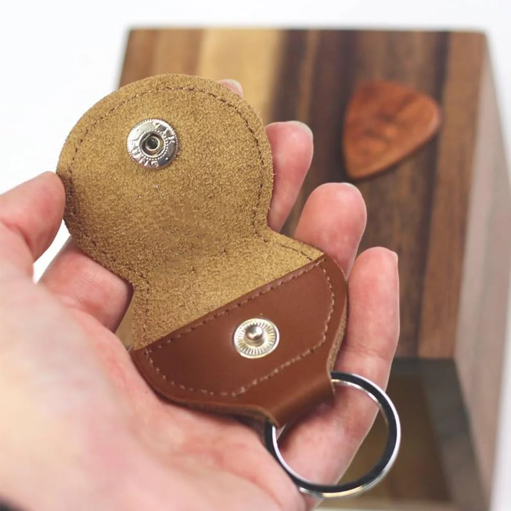 12 PACK Leather Guitar Pick Holder Keychain,Guitar Pick Holder Case Bag,Guitar Key Cases Bag Gift for Guitar Players - Image 4