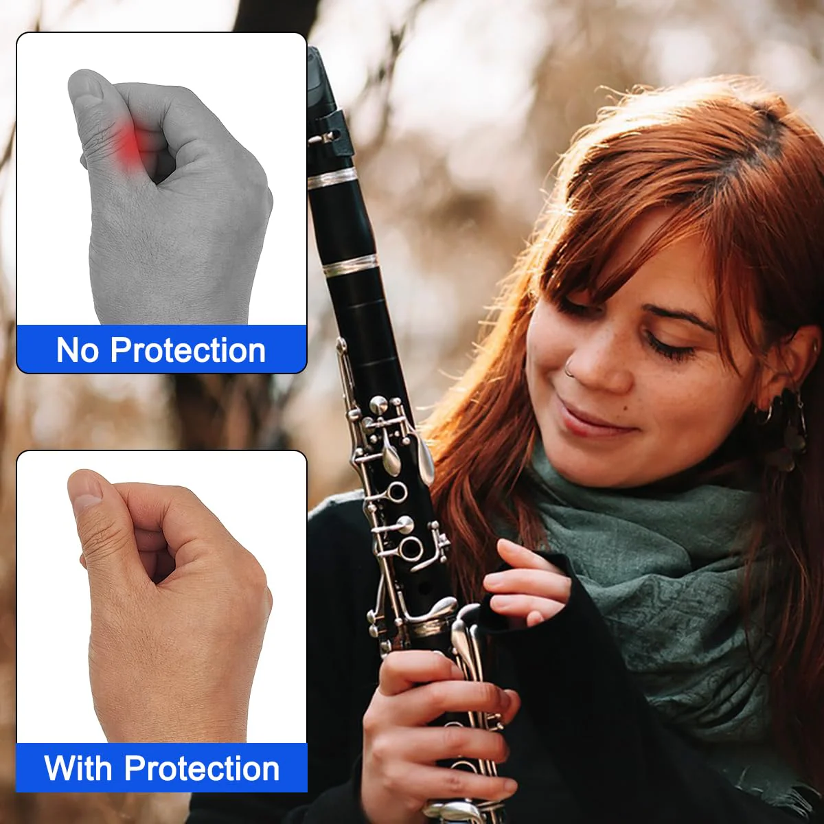 12 Pack Rubber Clarinet Thumb Rest Cushion Protector Fit for Most Clarinet, Clarinet Thumb Rest Cushion, Black - Image 6