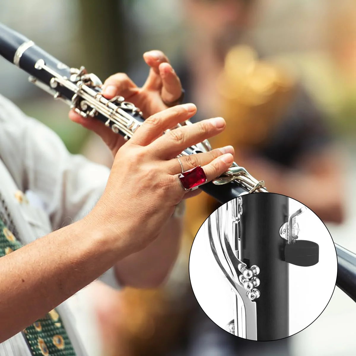 12 Pack Rubber Clarinet Thumb Rest Cushion Protector Fit for Most Clarinet, Clarinet Thumb Rest Cushion, Black - Image 7