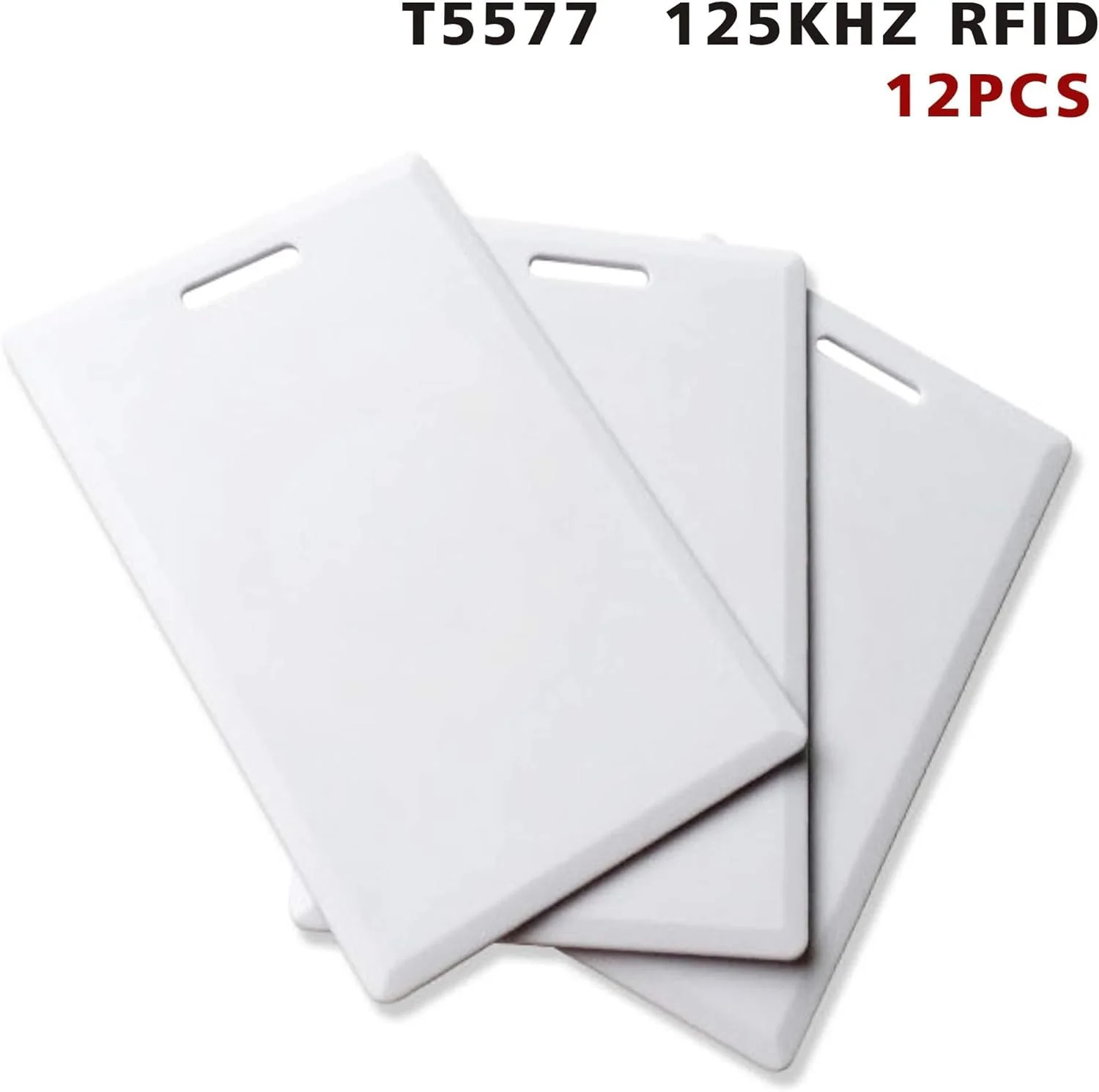 12 PCS T5577 Thick Smart Cards, Contactless 125khz RFID Rewritable Proximity Clamshell Weigand Prox Card, Compatible with 1386 1326 H10301 Format Readers and Keyless Entry Access Control Systems 12 PCS - Image 2